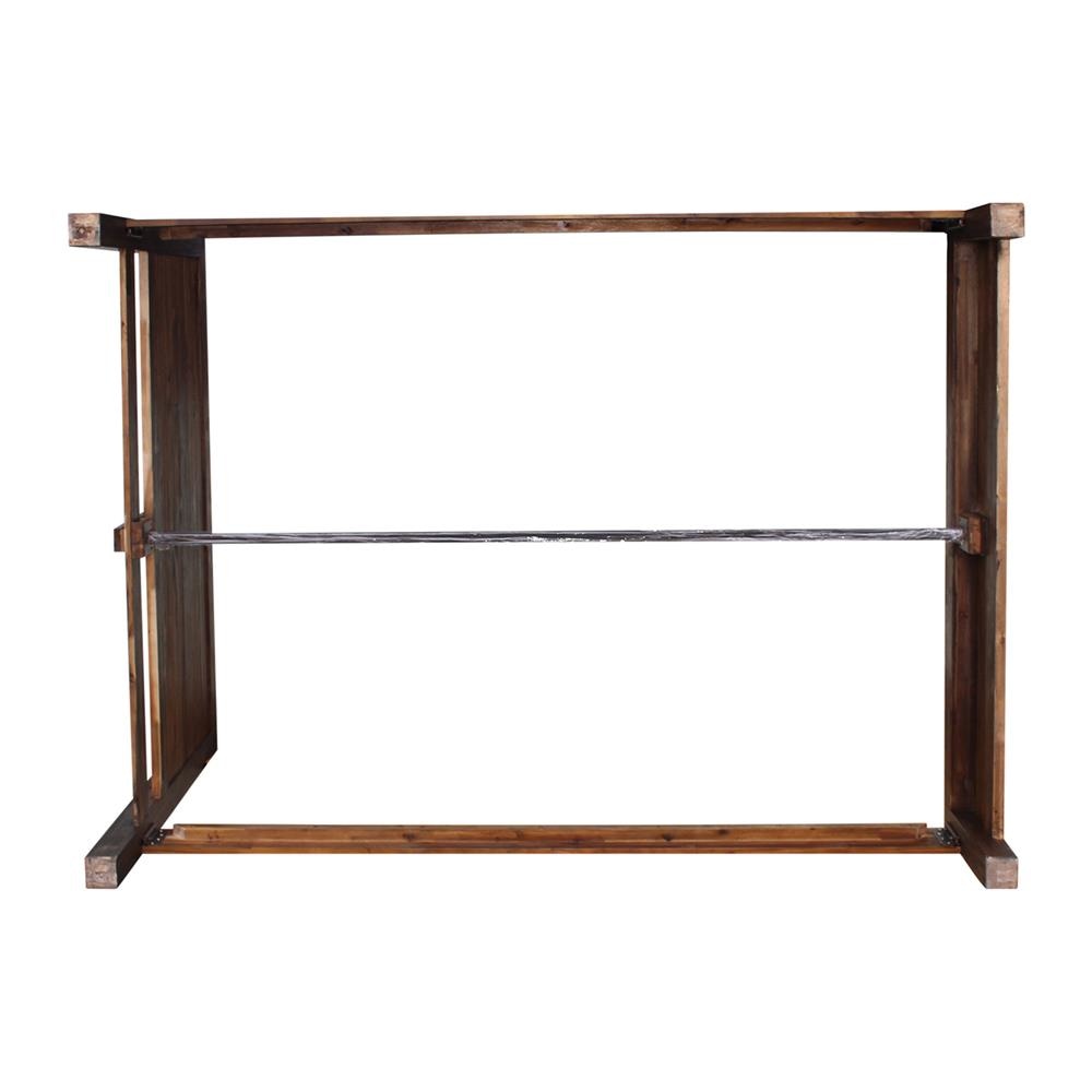 Solid Wood Veneered Acacia Queen Size Bed Frame with Timber Slats in Chocolate Finish - Perfect for Modern Bedrooms & Guest Rooms