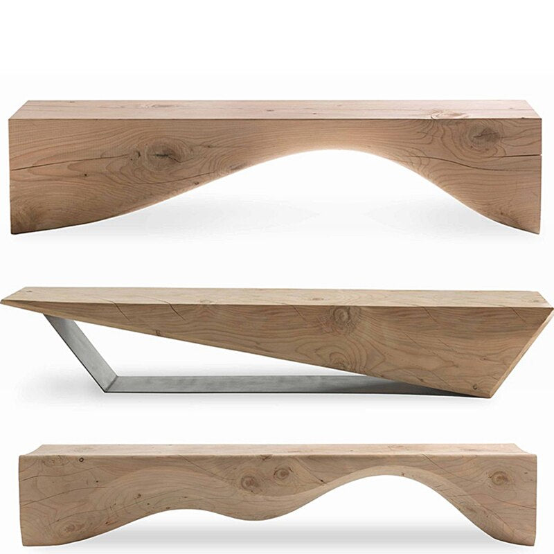 Handcrafted Solid Wood Bench - Durable & Stylish Furniture for Living Room, Bedroom, or Outdoor Patio