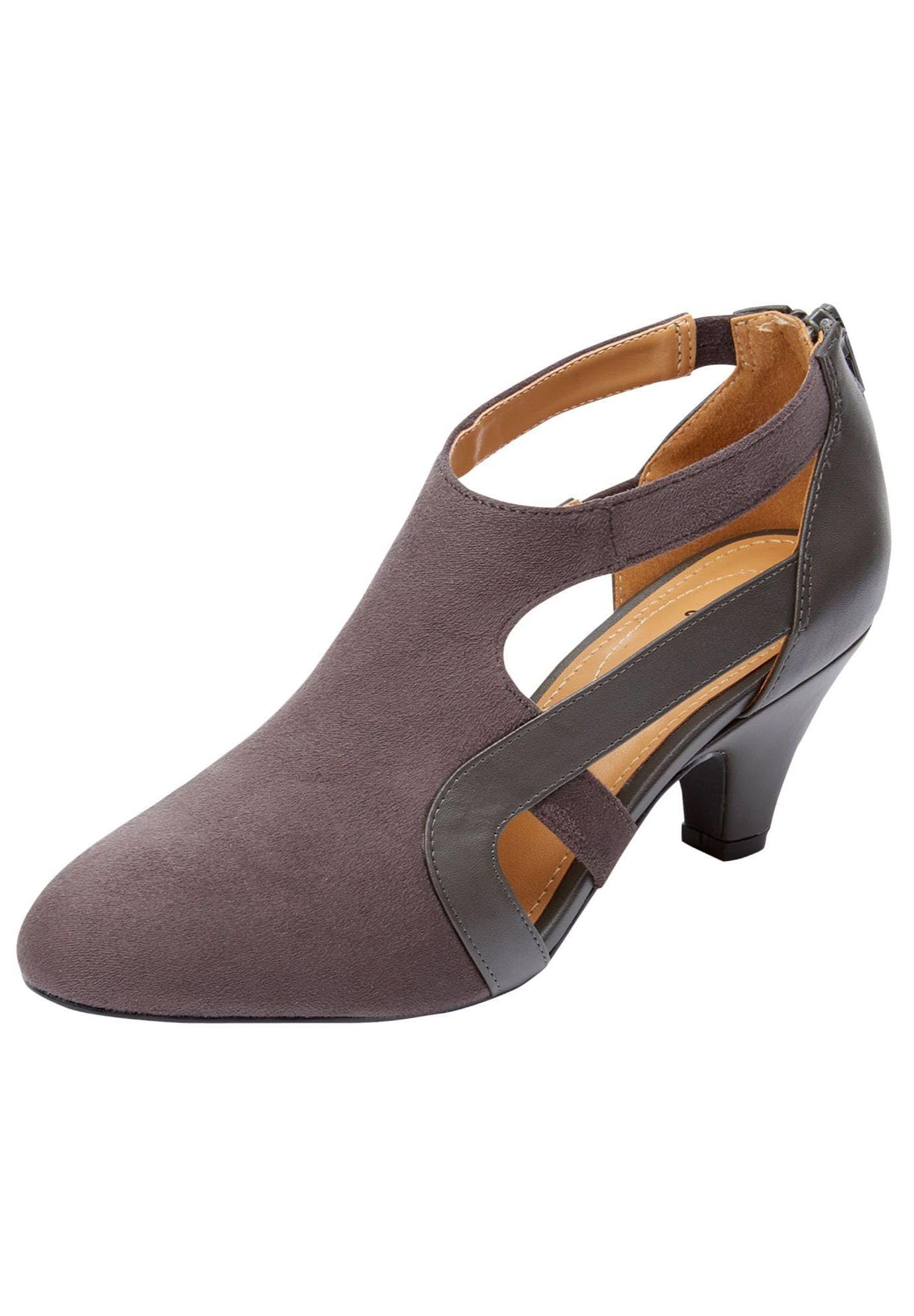 Comfortview Women's Wide Width The Sage Pump - Comfortable Heels for Work, Office & Dress Occasions | Slip-Resistant & Supportive Shoes for All-Day Wear