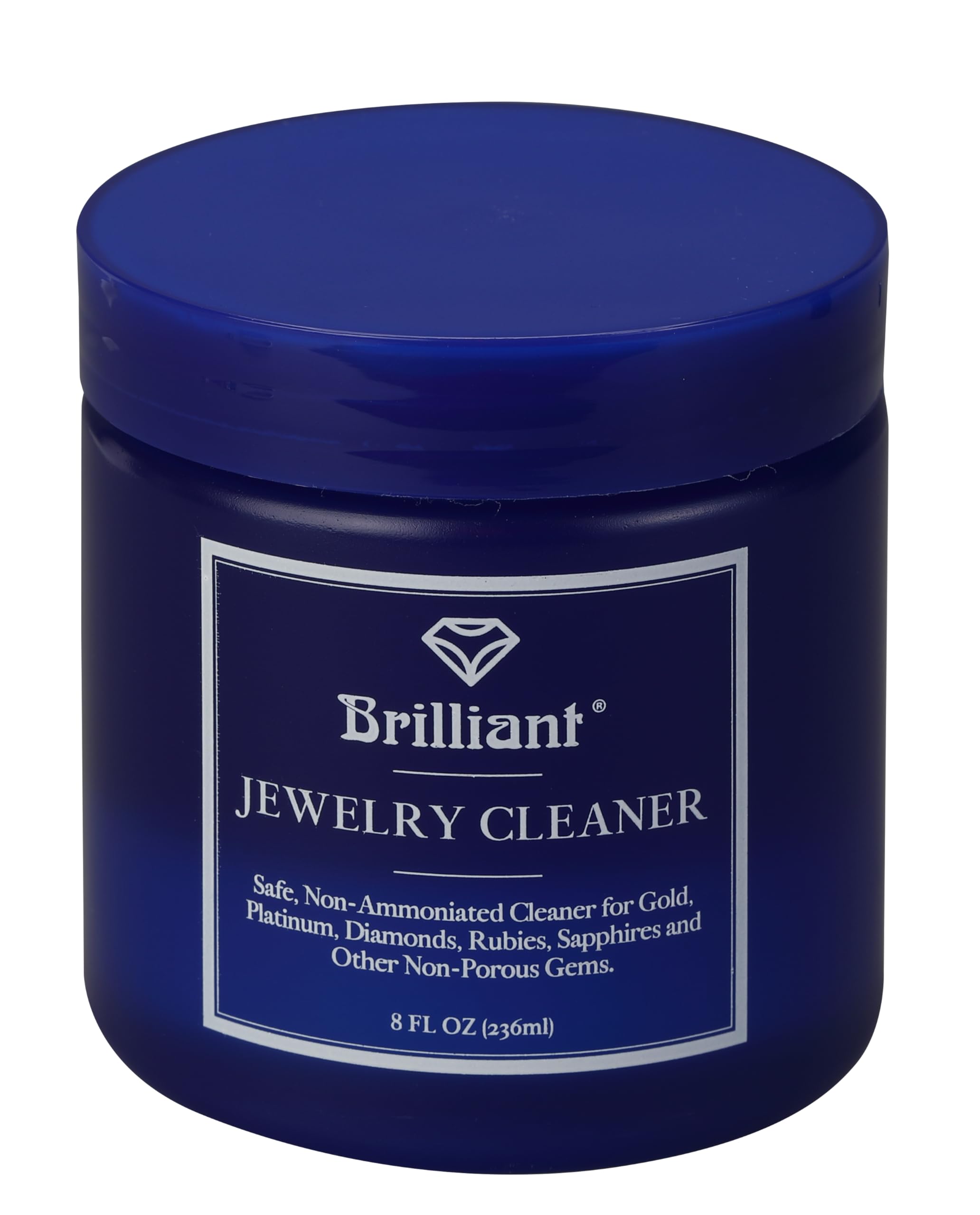 Brilliant Jewelry Cleaner Solution - Professional Blue Liquid for Cleaning Rings, Necklaces & Earrings - Perfect for Home Use & Jewelry Care
