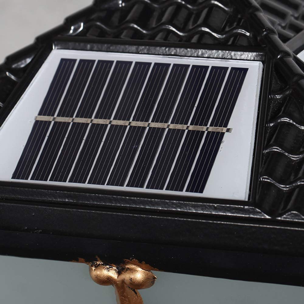 Solar Powered Outdoor Wall Light - IP55 Waterproof LED Wall Lamp for Garden, Balcony, Patio & Villa - Durable Aluminum & Glass Wall Sconce Lighting Fixture - Perfect for Pathway, Porch & Nighttime Reading