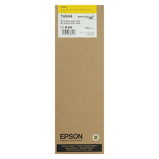 Epson Ultrachrome XD Yellow Ink Cartridge 700ml (T694400) - High-Quality Ink for Professional Printing, Photo Printing, and Large Format Printers