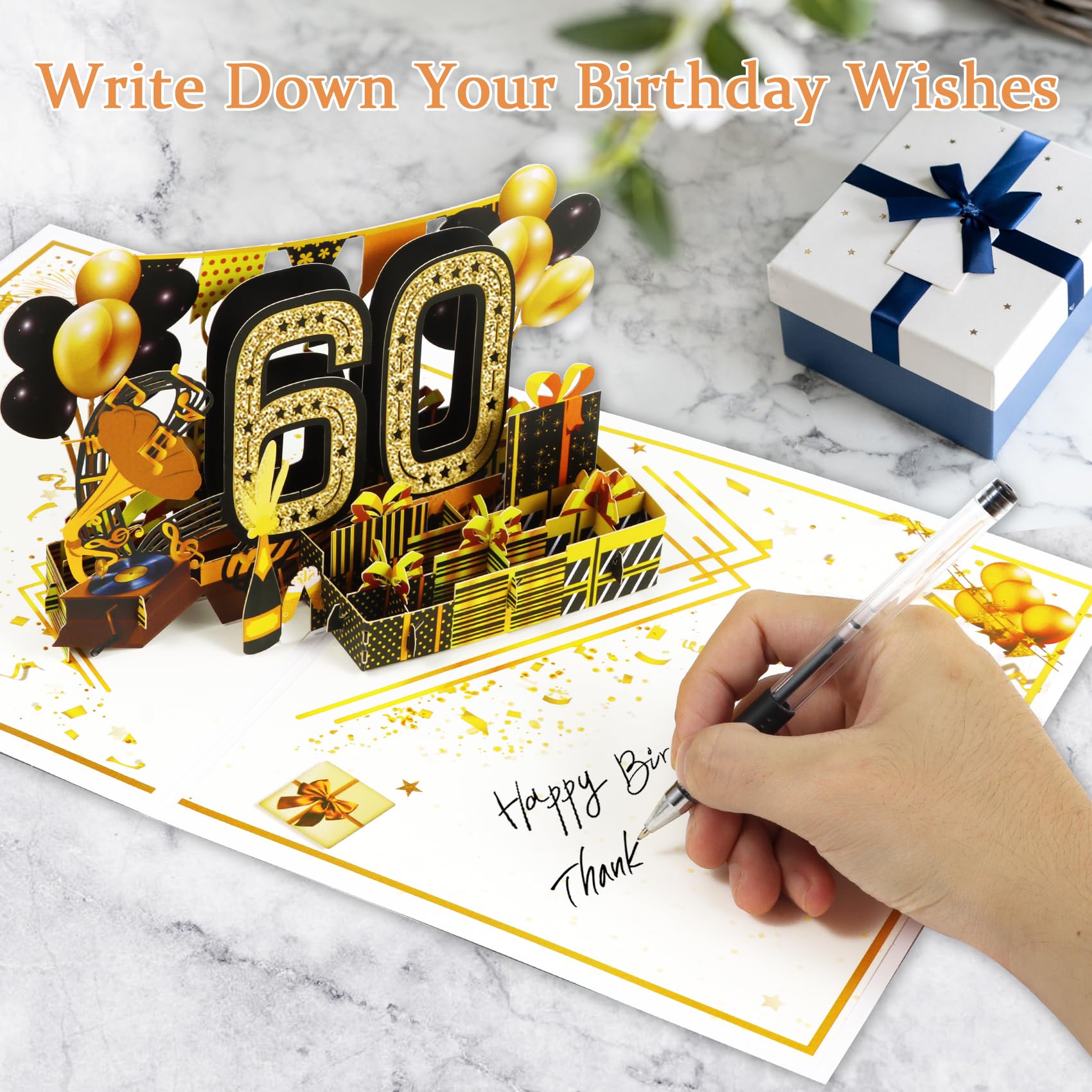 3D Pop Up 60th Birthday Card for Men & Women - Funny 1965 Themed 60 Year Old Birthday Gift for Him Her - Perfect for Anniversary Celebrations, Retirement Parties & Milestone Decorations