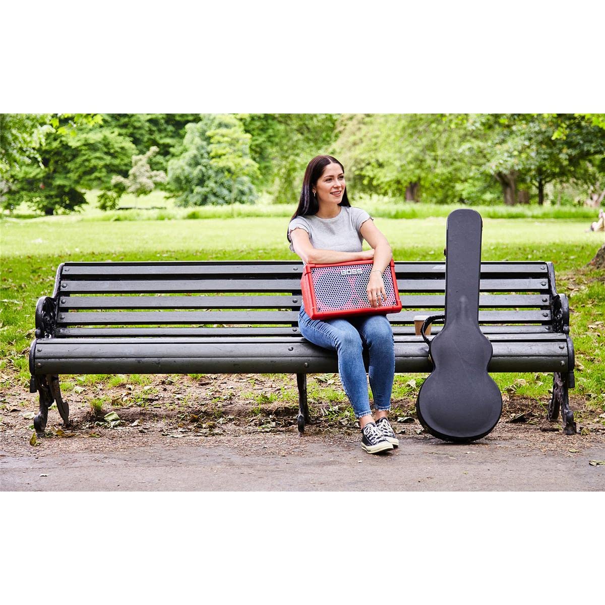 Boss CUBE Street 2-2 x 6.5-inch 10-Watt Portable Battery Powered Guitar Combo Amplifier - Black | Perfect for Outdoor Gigs, Busking & Street Performances