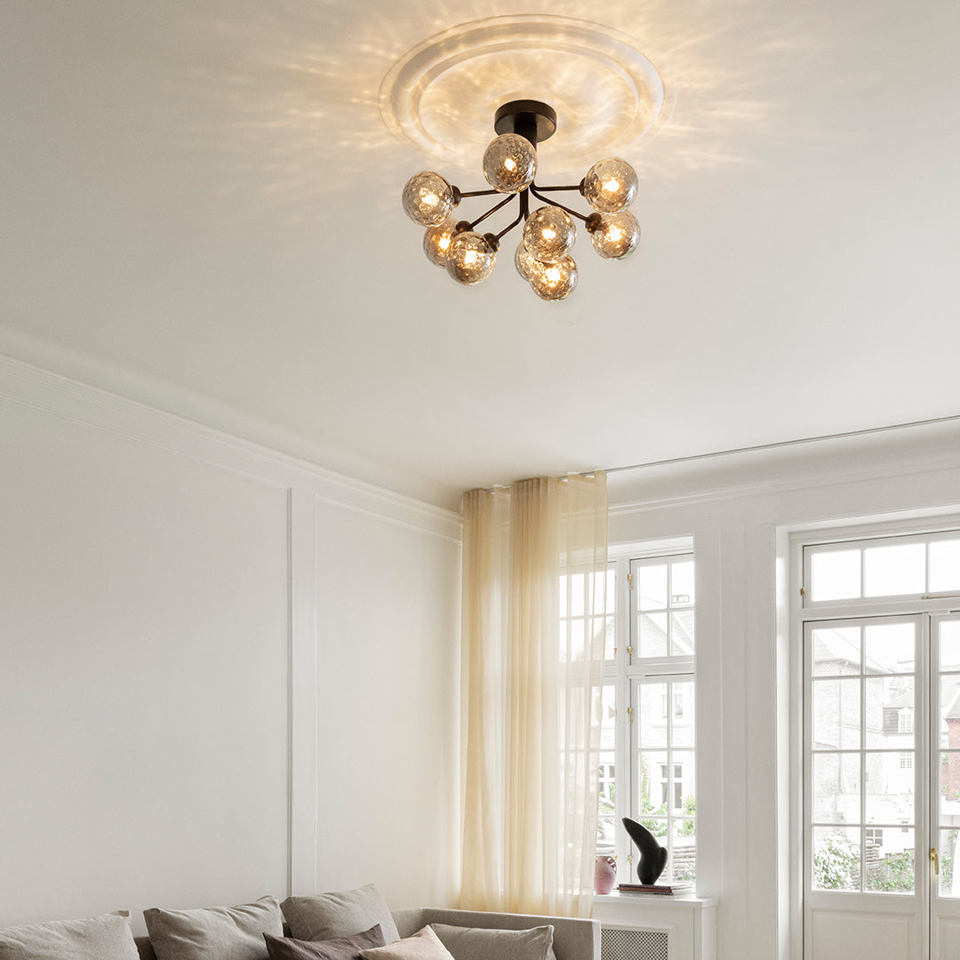 Apiales 9 Inch Modern Ceiling Light Fixture - Energy Efficient LED Flush Mount for Bedroom, Living Room, Kitchen & Hallway Lighting