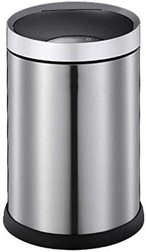 BYCDD Smart Induction Trash Can - Automatic Touchless Stainless Steel Sensor Garbage Bin for Kitchen, Bathroom, Bedroom & Living Room | Odor Control & Hands-Free Operation | Perfect for Modern Homes & Offices (Silver)