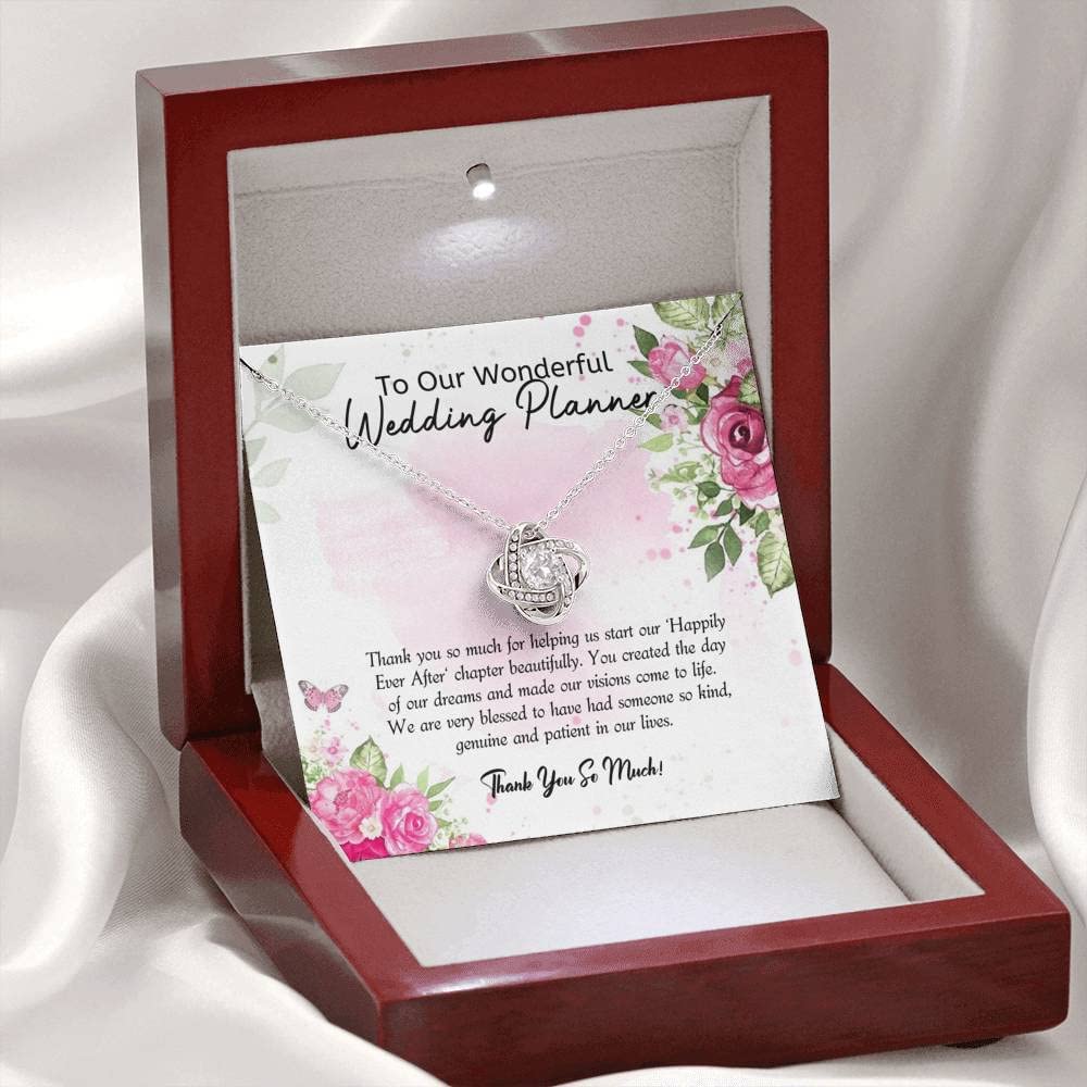Love Knot Necklace - Elegant Wedding Planner Gift for Bride, Bridal Party & Event Organizers | Perfect Thank You Gift for Wedding Planning & Card Accessories | Ideal for Ceremonies, Rehearsal Dinners & Bridal Showers