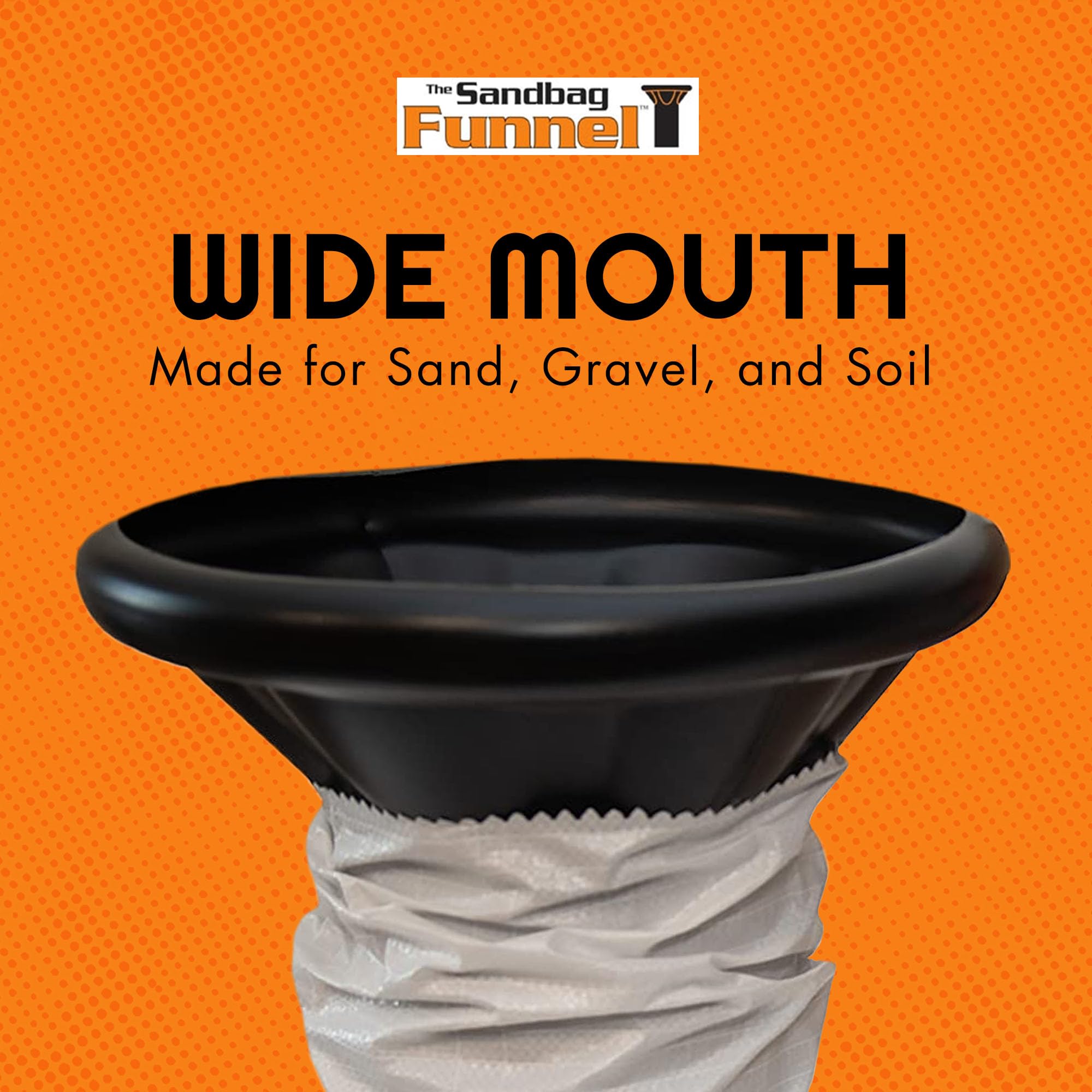 Heavy Duty Sandbag Filler Tool - Industrial Sand Funnel for Quick & Easy Manual Sandbag Filling - Durable Sand Bag Filler Stand for Flood Control, Construction & Emergency Preparedness