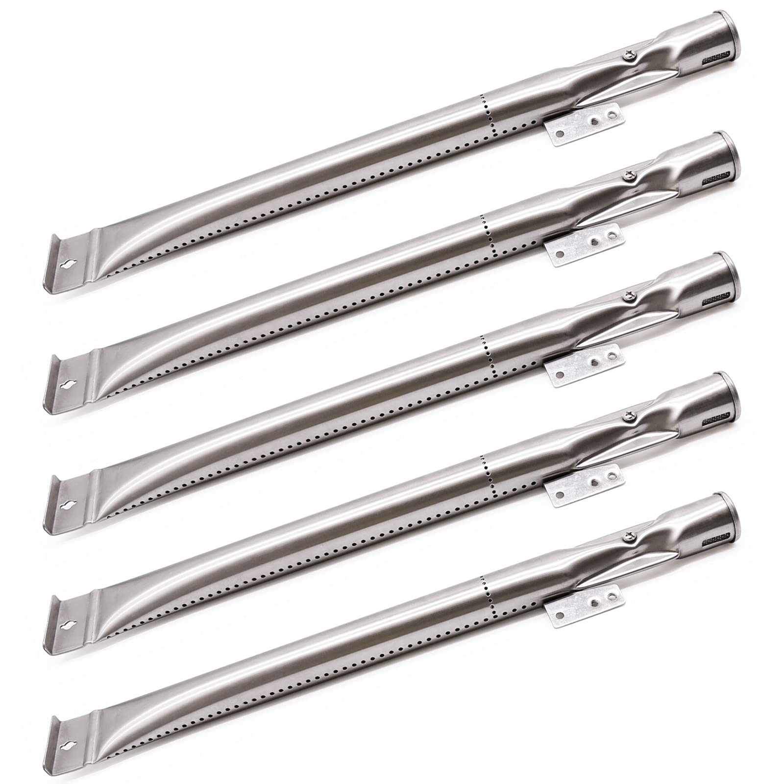 Premium Stainless Steel BBQ Grill Burner Tubes Replacement for Nexgrill 720-0888, 720-0888N, 720-0882S - Compatible with Kenmore, KitchenAid, Nexgrill 720-0830H Gas Grills (5-Pack) - Perfect for Backyard BBQs, Camping & Outdoor Cooking