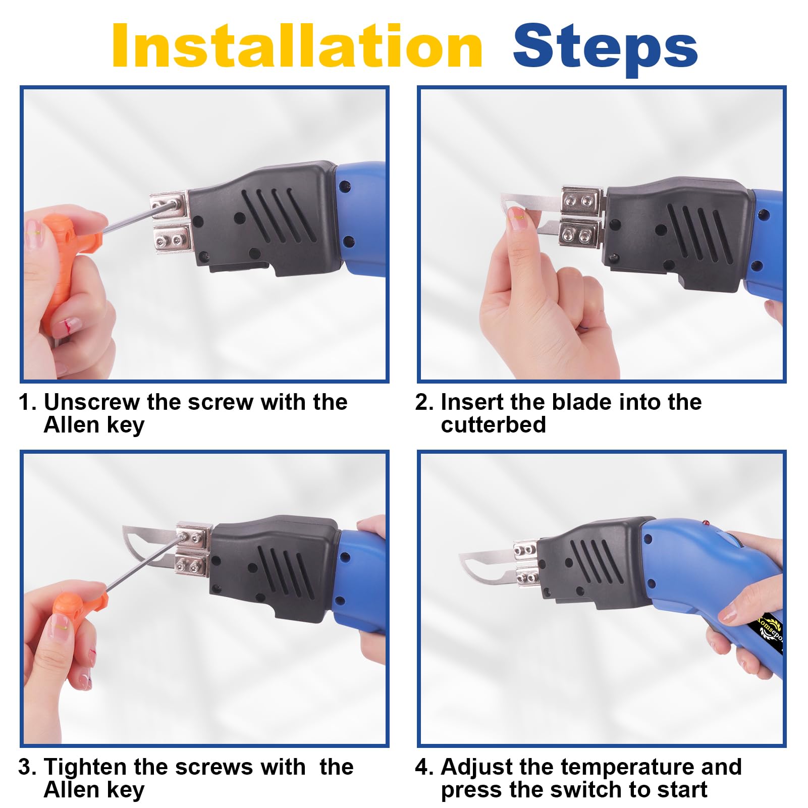 80W Electric Foam Cutter - Hot Knife Styrofoam Cutting Tool with Air Cooling System (110-120V) for EPS, XPS, KT Board, Sponge, Canvas, Fabric & Rope - Perfect for DIY Crafts, Model Making & Upholstery Projects
