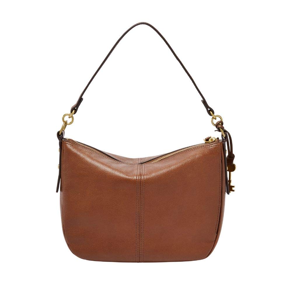 Fossil Women's Jolie Leather Crossbody Handbag & Logan Faux Leather RFID Wallet Set - Brown - Perfect for Work, Travel & Everyday Use
