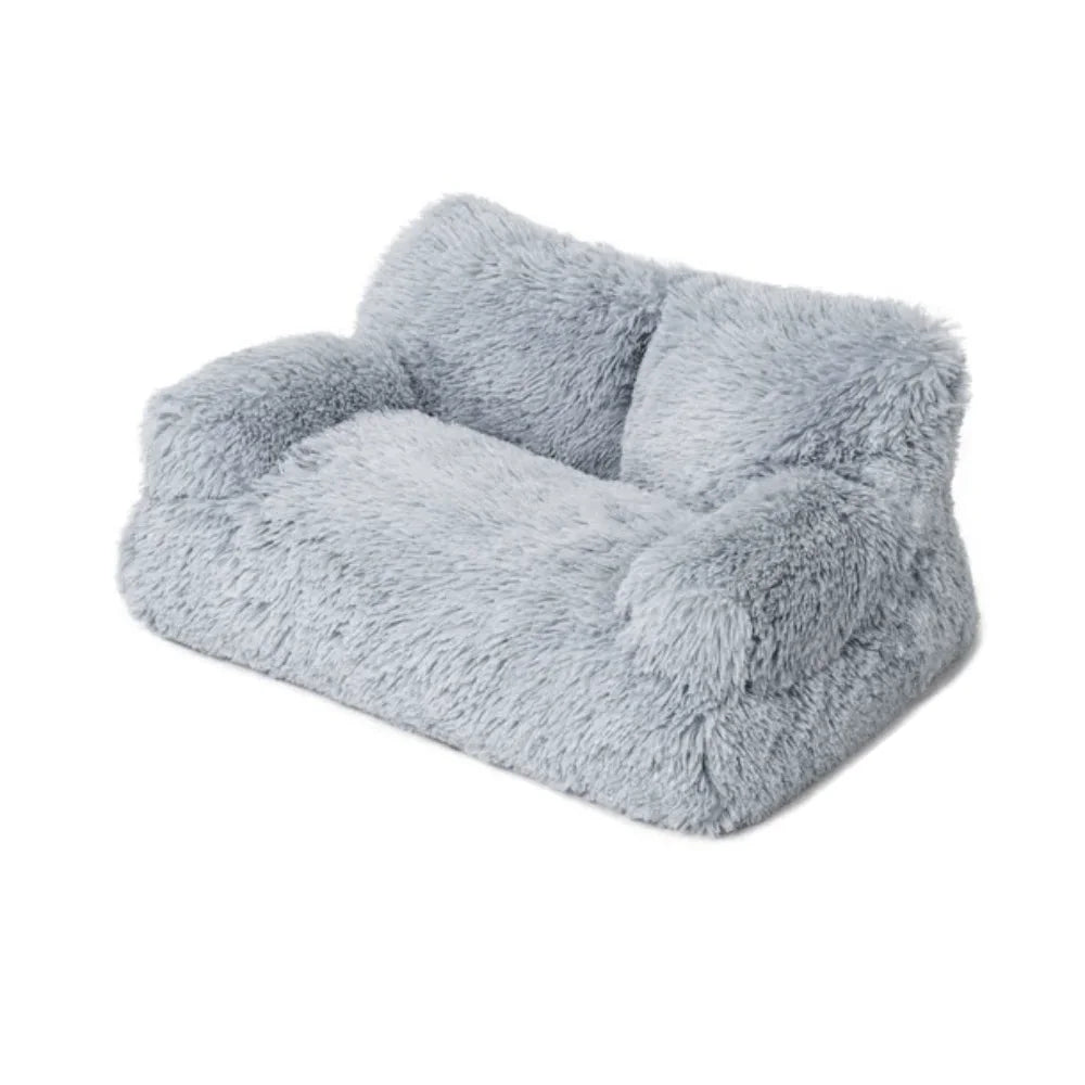 Fluffy Pet Sofa Bed for Dogs & Cats - Cozy Washable Pet Lounger for Small to Medium Pets - Perfect for Living Room, Bedroom, or Office