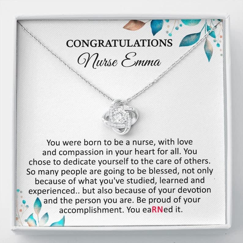Personalized Nurse Necklace for Graduation - Elegant Daughter Gift for Future Nurses - Perfect Nurse Appreciation Jewelry for Her (CLG154005) | Ideal for Nursing School Graduation, Birthday, or Thank You Gifts