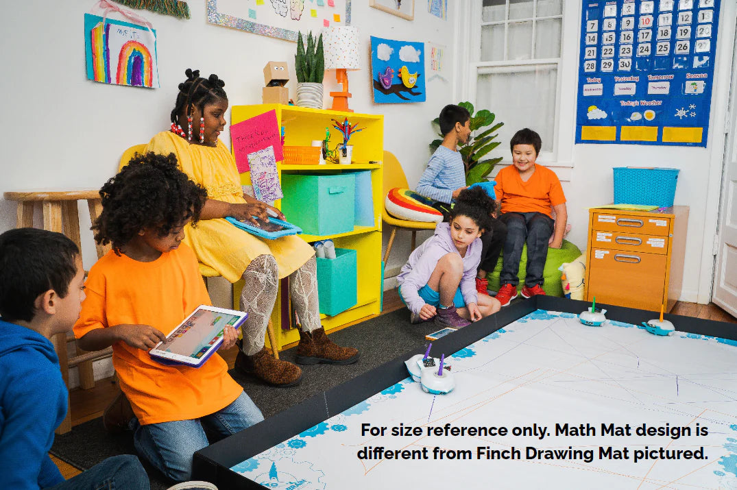 Finch Math Mat - Non-Slip Educational Floor Mat for Kids Learning Numbers, Counting & Math - Perfect for Homeschool, Classroom & Playroom Activities