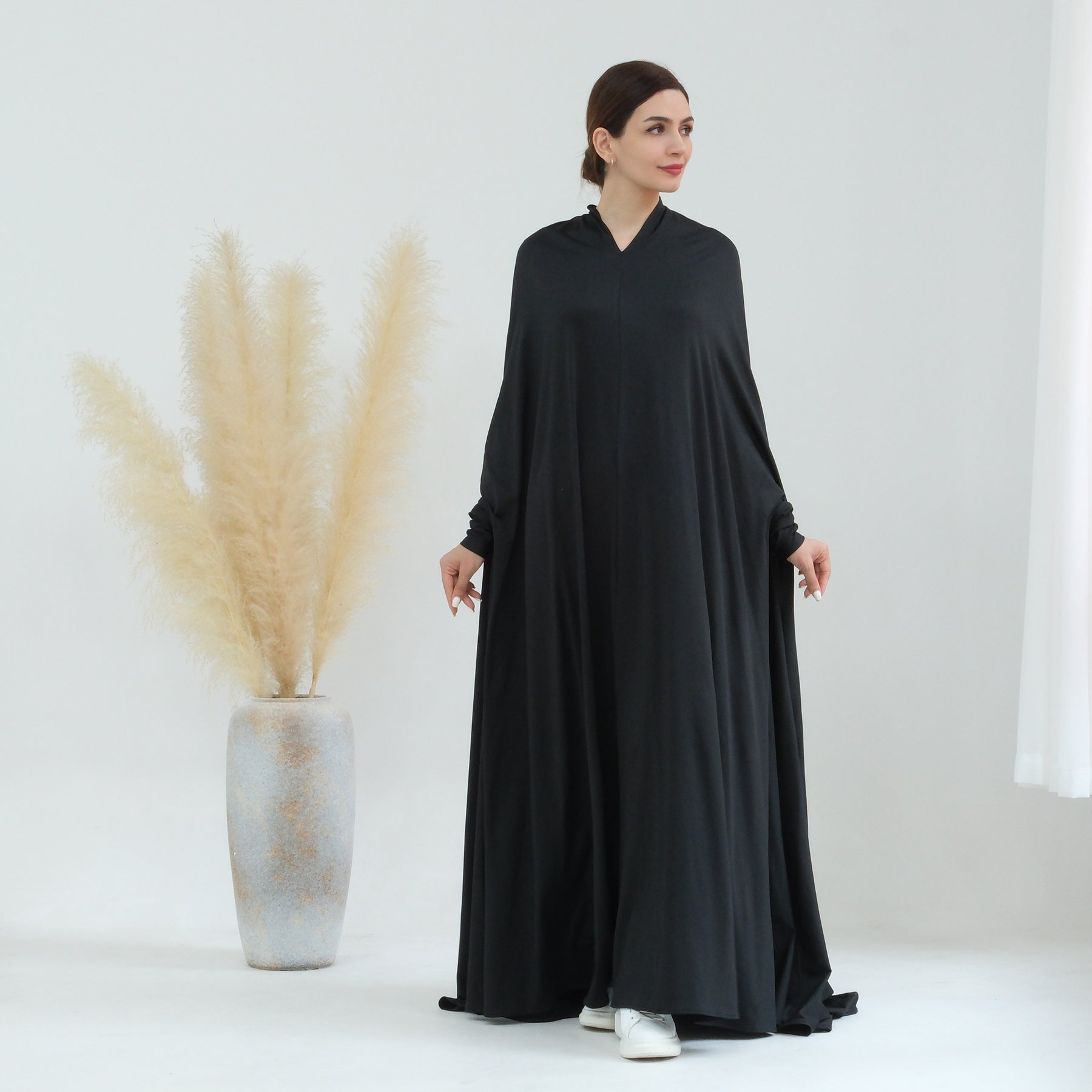 Awra Cape Hijab Combo - Black Muslim Scarf & Shawl Set for Women - Perfect for Prayer, Modest Fashion, and Everyday Wear