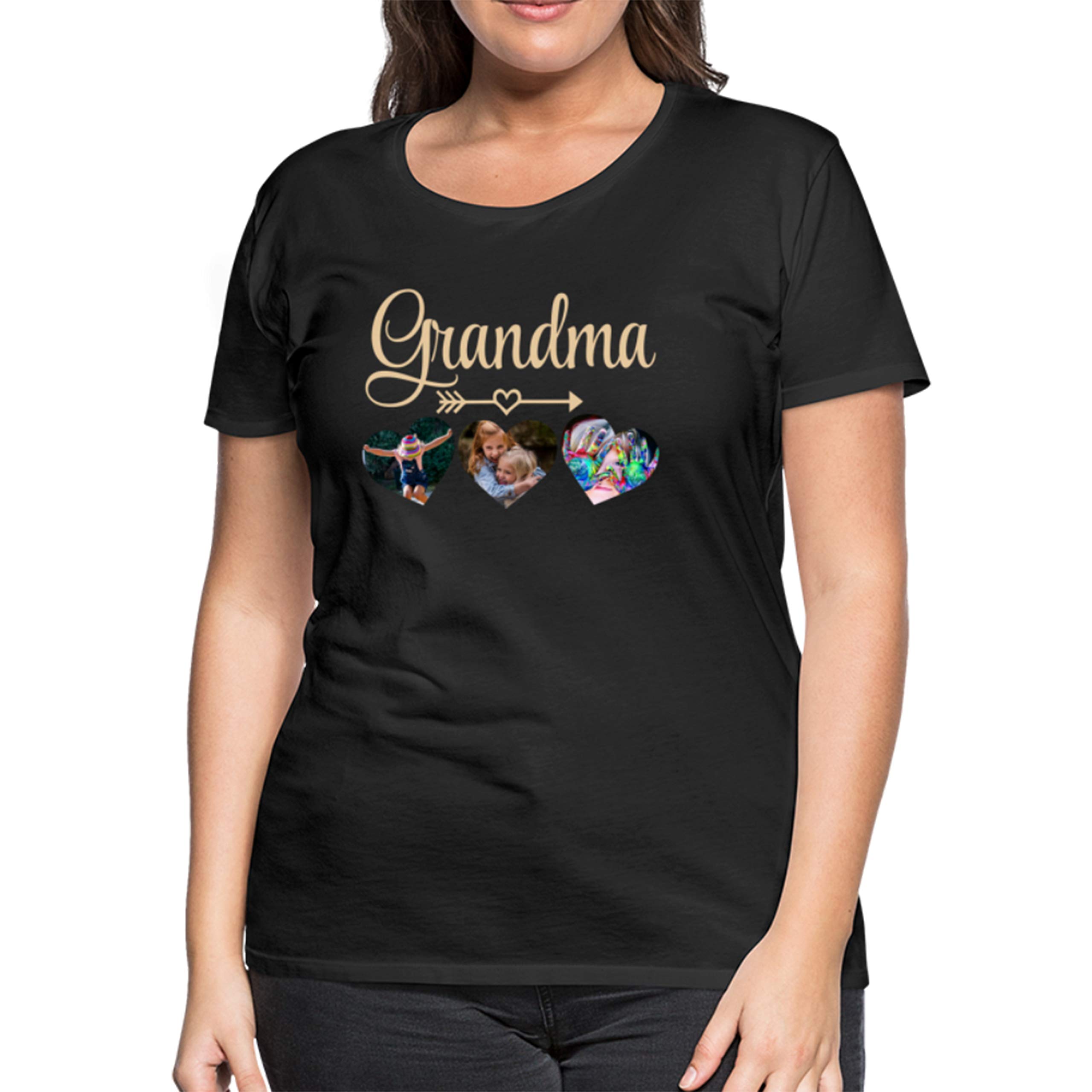Custom Grandma Photo T-Shirt | Personalized Nana & Grandmother Crewneck Tee with Grandkids Picture | Perfect for Mother's Day, Birthday Gifts & Family Reunions