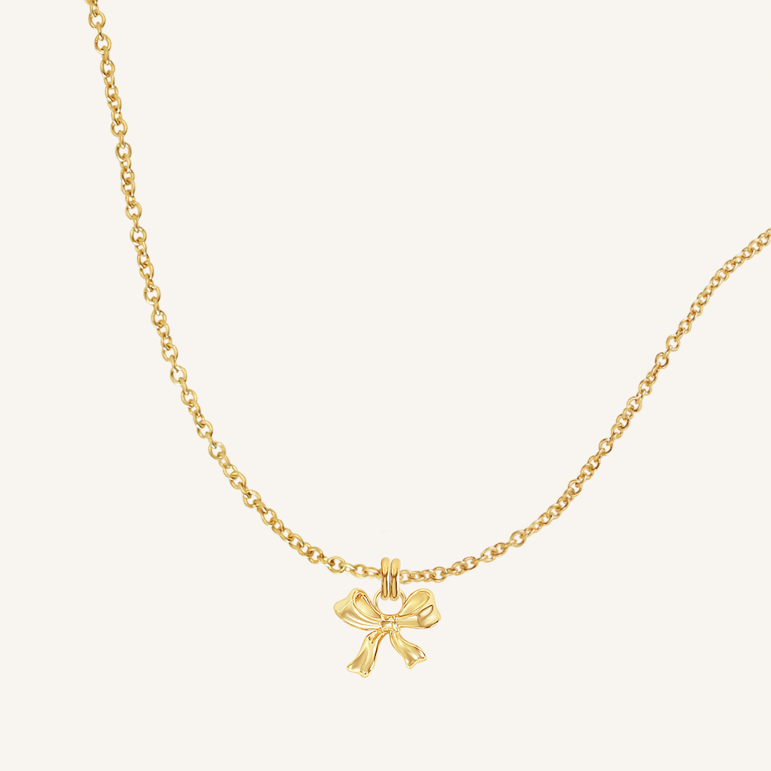 Fusion Bow Charm Necklace - Elegant Jewelry for Women, Perfect for Parties, Weddings & Daily Wear