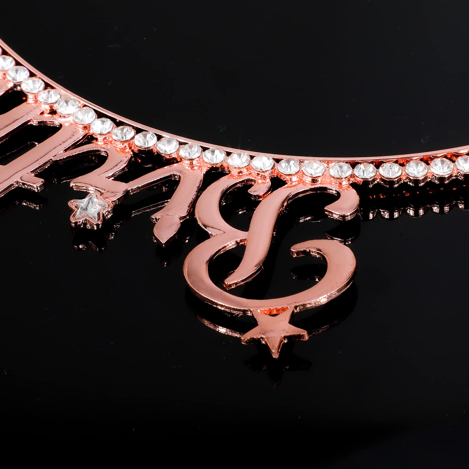 Zayvor Rose Gold Birthday Girl Headband - Rhinestone Tiara Crown for Women & Girls, Birthday Party Hair Accessories, Metal Head Hoop - Perfect for Birthday Celebrations, Bridal Showers & Special Events