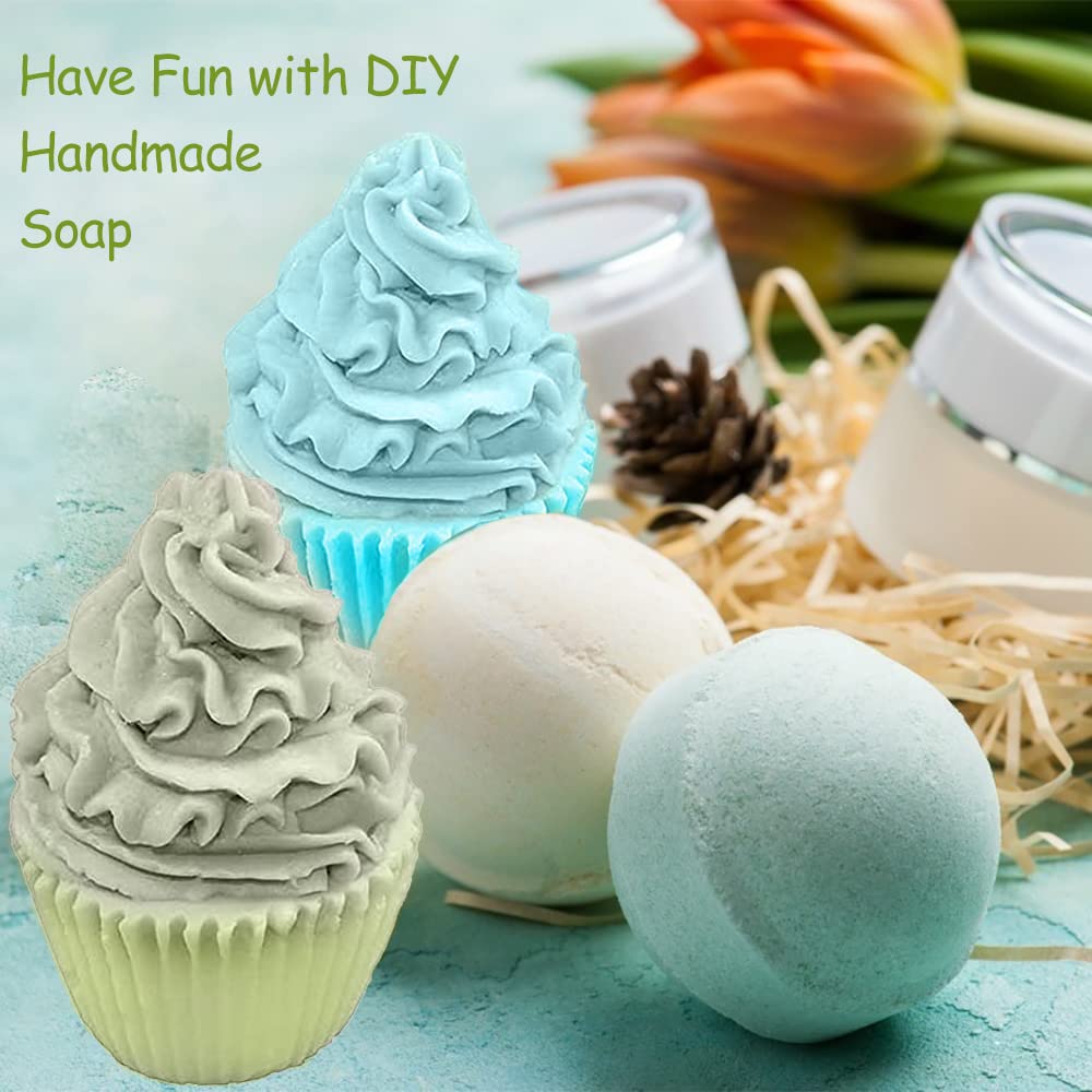 3D Ice Cream Cupcake Silicone Molds - Reusable Baking Molds for Ice Cream, Soap, Candle Making, Chocolate Fondant & Resin Casting - Perfect for DIY Crafts, Home Baking & Party Desserts