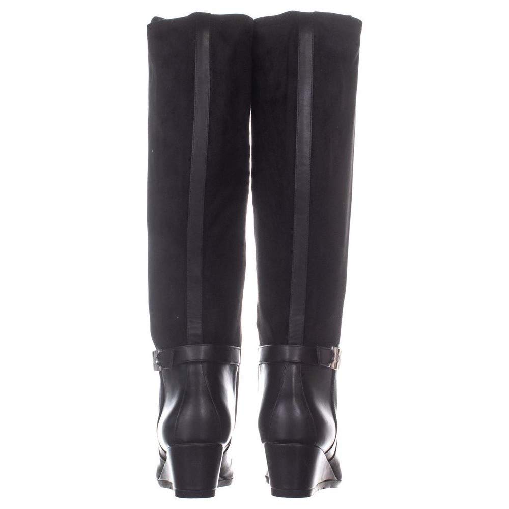 Giani Bernini Women's Catrinaa Leather Over The Knee Boots - Stylish Closed Toe Fashion Boots for Fall & Winter Outfits, Date Night & Party Wear