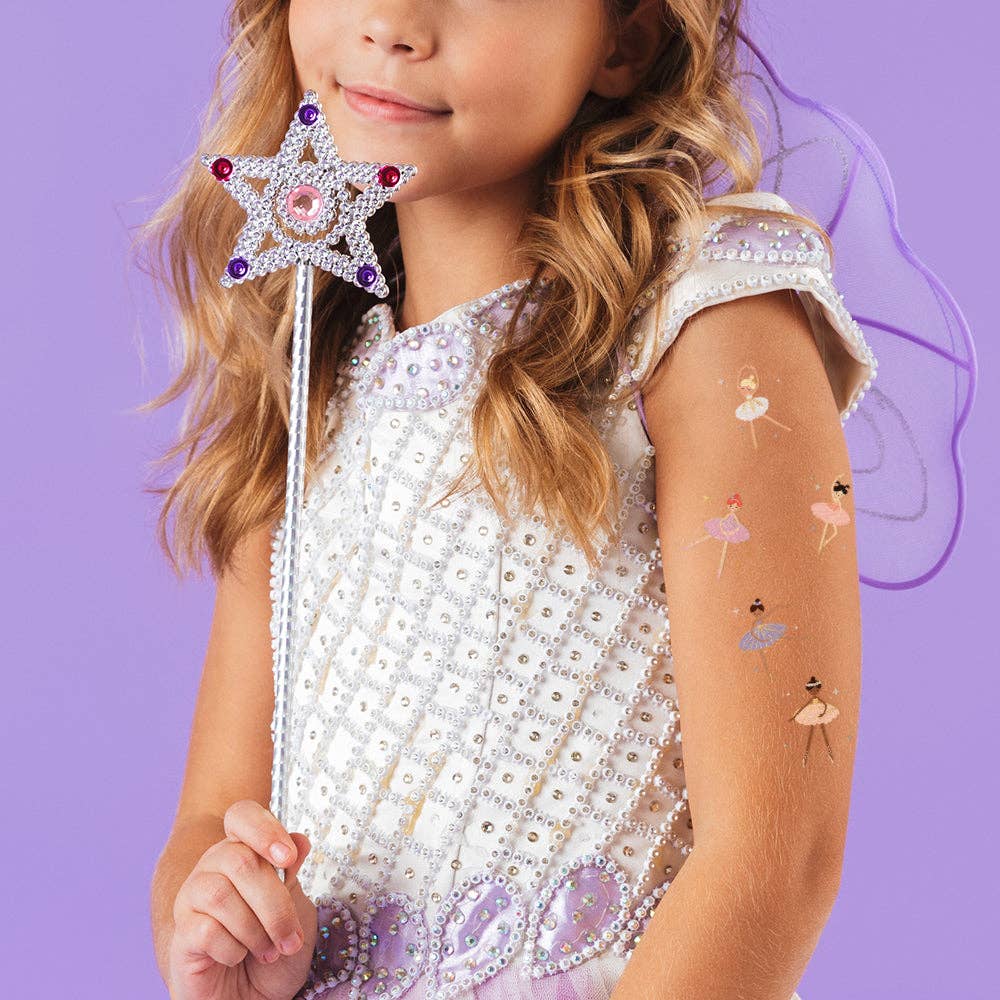 Elegant Ballerina Temporary Tattoos for Women & Girls - Waterproof Fake Tattoos for Dance Performances, Costume Parties & Special Events