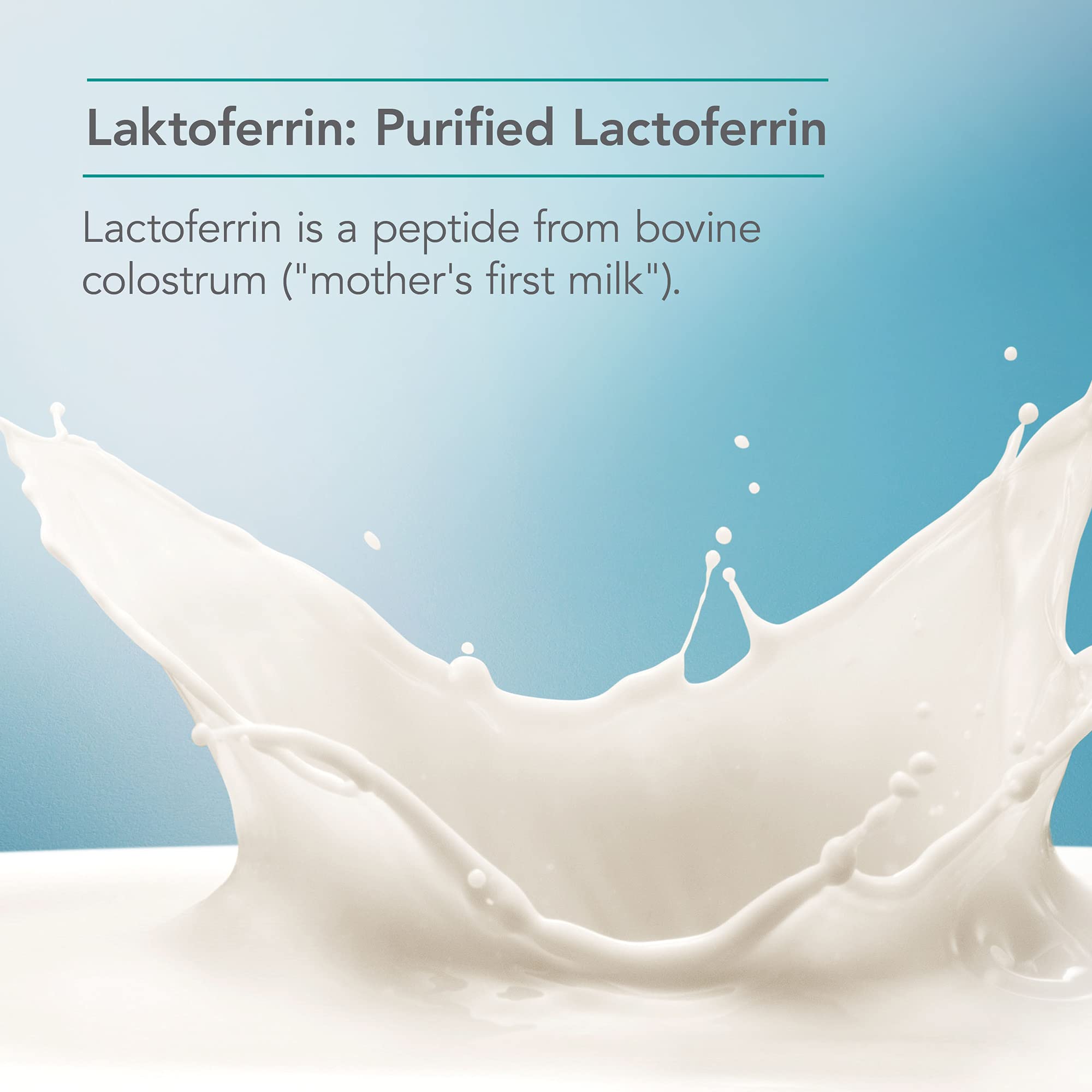 Nutricology Lactoferrin Supplement 350mg - Bovine Colostrum Immune Support, Iron Absorption, Vegan Capsules (120 Count) - Boost Immunity & Gut Health for Adults & Kids