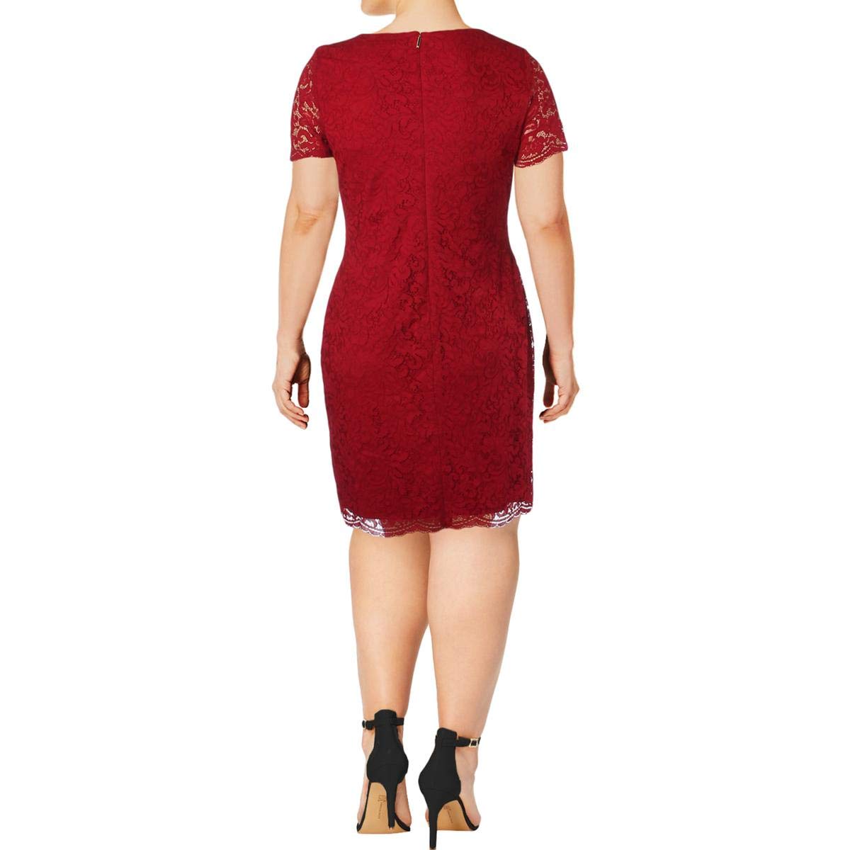 Lauren by Ralph Lauren Women's Scalloped Lace Dress - Elegant Floral Embroidered A-Line Cocktail Dress for Weddings, Parties & Special Occasions