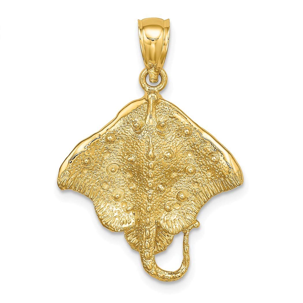 14K Gold Stingray Charm Pendant Necklace for Women - Elegant Dainty Jewelry Gift for Her - Perfect for Birthday, Anniversary & Valentine's Day Gifts