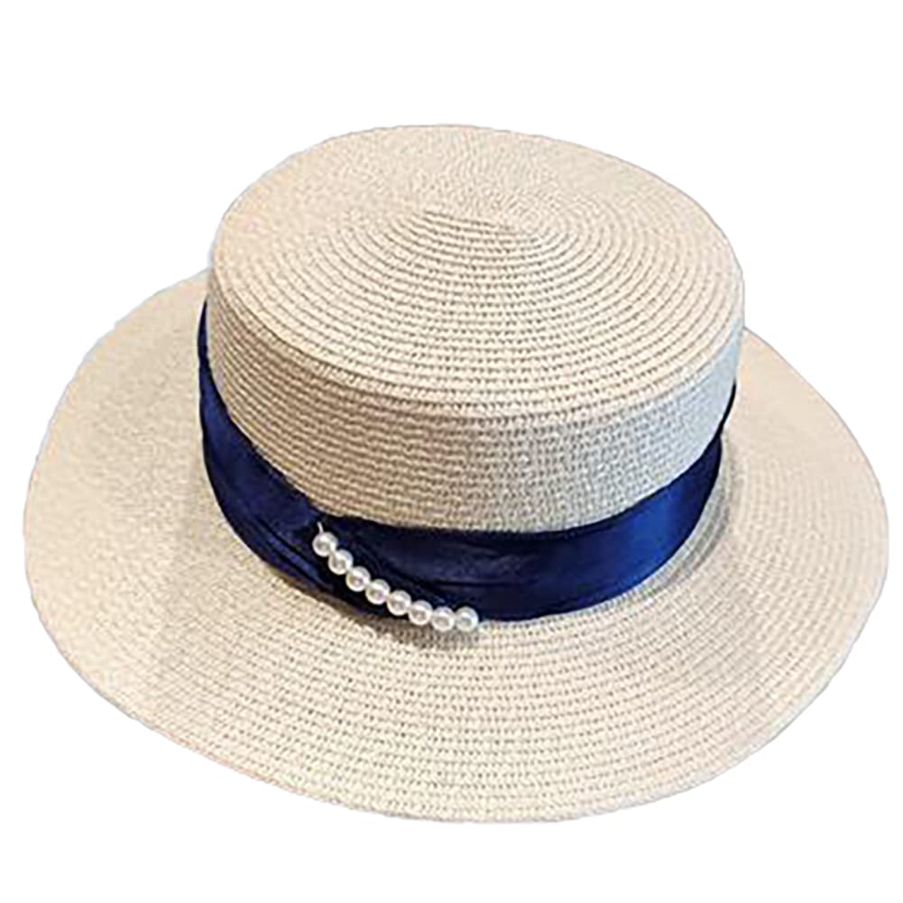 Stylish Straw Fedora Hats for Women & Men - UV Protection Summer Beach Sun Hat, Wide Brim Boater Skimmer Hat for Outdoor, Travel, and Vacation
