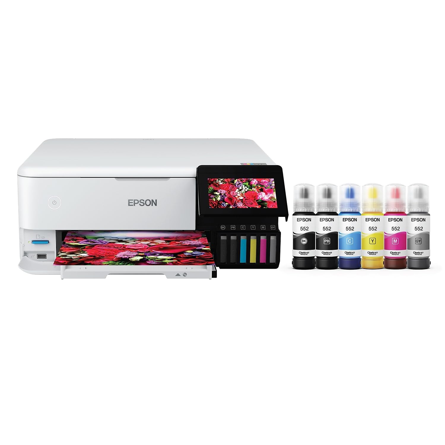 Epson EcoTank ET-8500 Wireless All-in-One Photo Printer with Scanner, Copier, Ethernet - 4.3