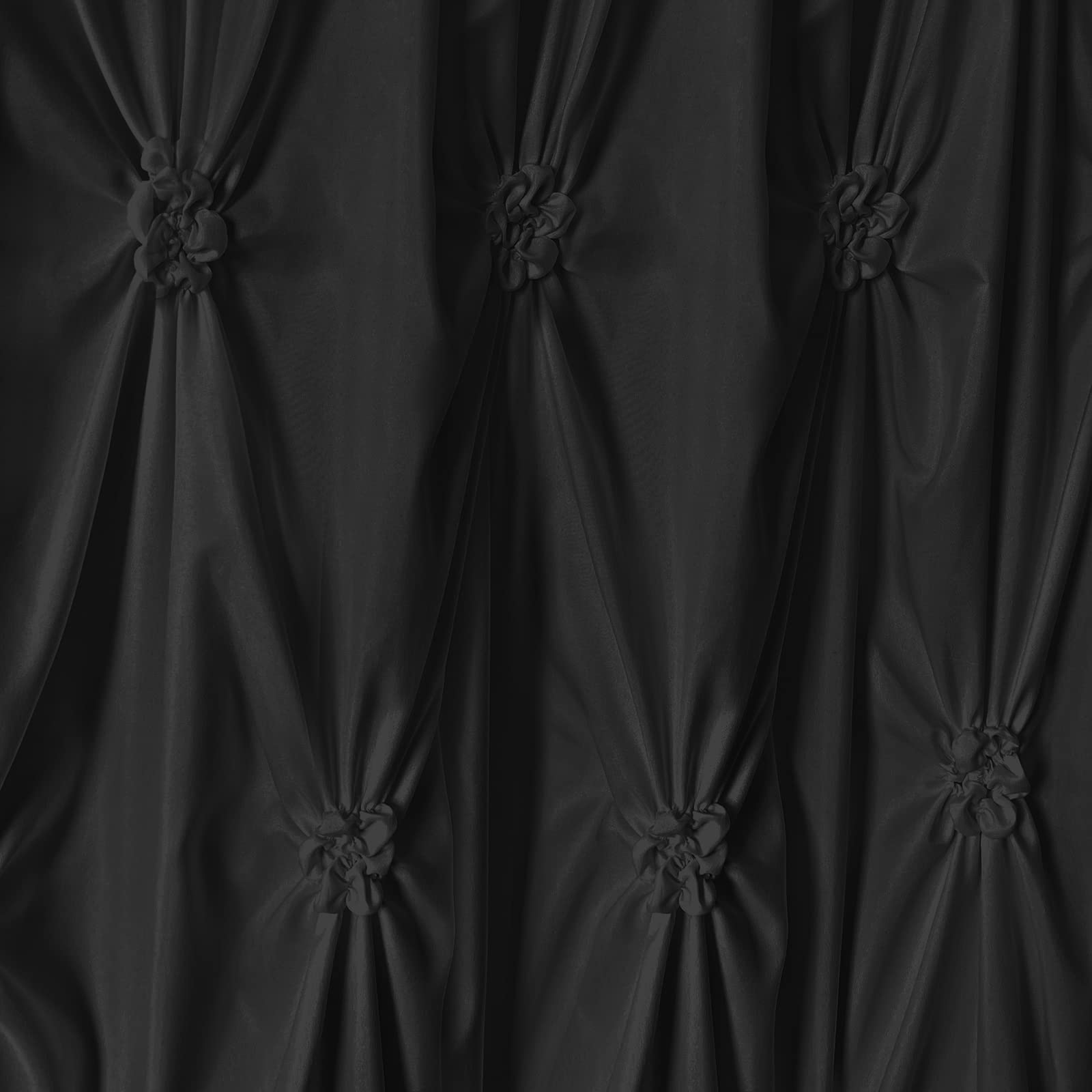 Luxury Black Shower Curtain - Water Repellent Bathroom Curtain 72x72 Inches, Elegant Hotel & Spa Style for Modern Bathroom Decor - Perfect for Home, Apartment, and Vacation Rental Use