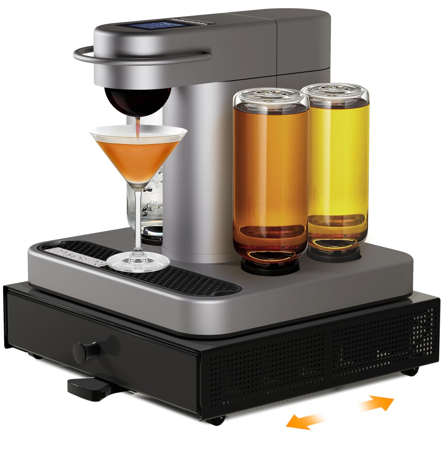 Bartesian Cocktail Capsule Organizer Drawer - Holds 36 Capsules - Compatible with Bartesian & Black+Decker Cocktail Makers - Durable Home Bar Accessory for Easy Cocktail Making - Perfect for Home Bars, Parties & Entertaining