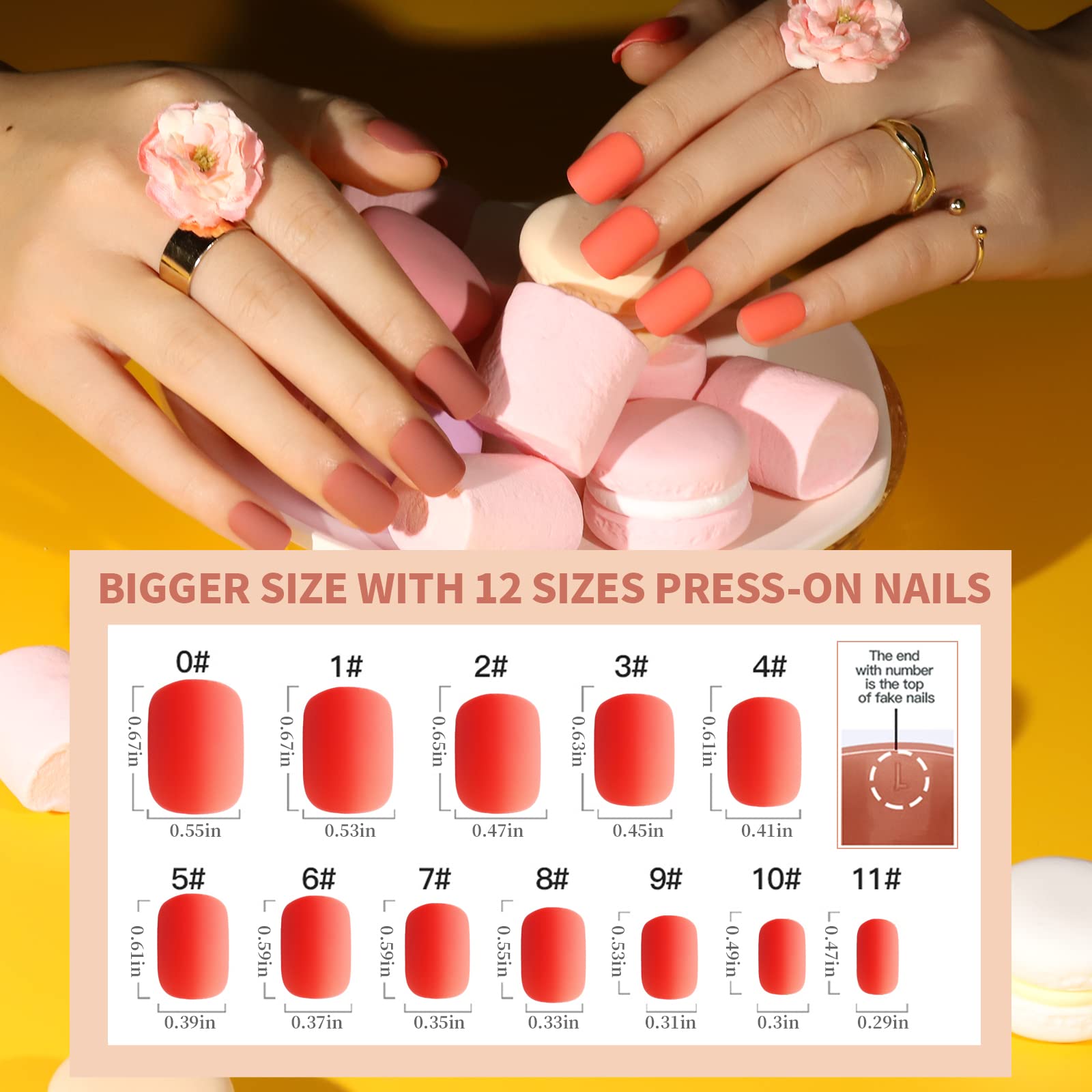 Teenitor Short Square Press On Nails - Matte Fake Nails with Glue Kit (12 Colors) | Easy DIY Artificial Nails for Everyday Wear & Special Occasions