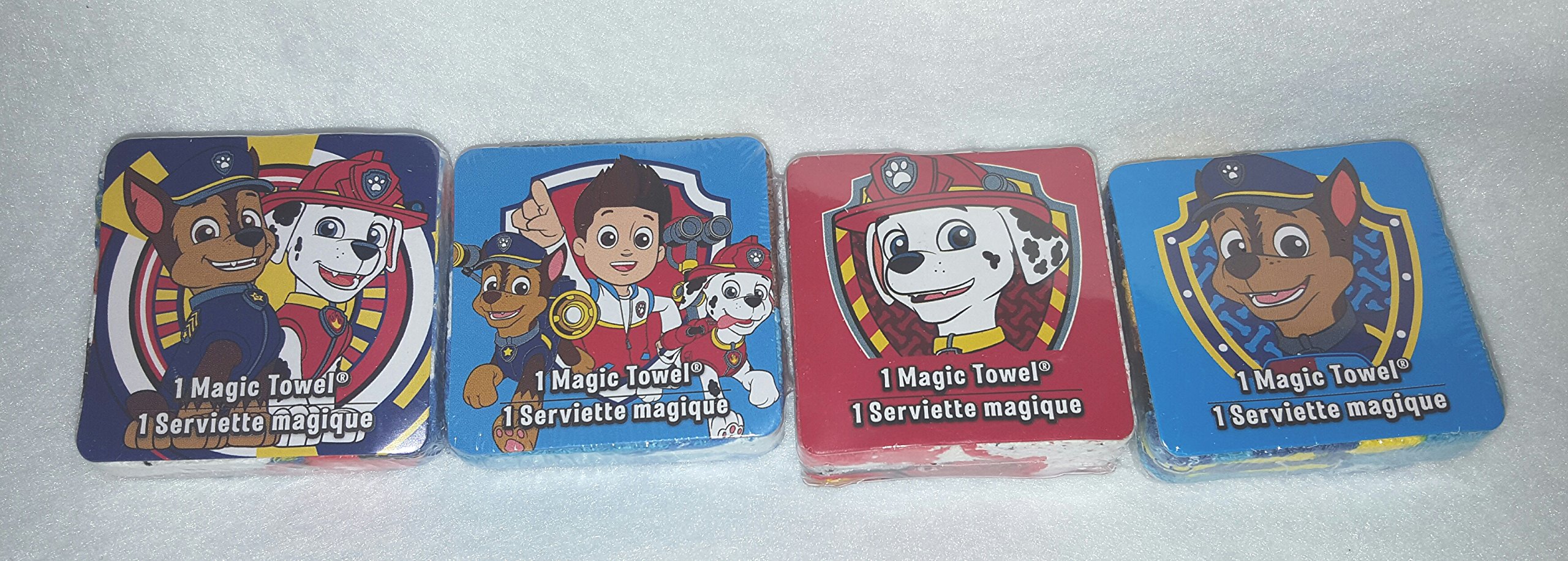 Paw Patrol Magic Towel Set of 4 Washcloths for Kids - Soft & Absorbent Nick Jr. Bath Towels - Perfect for Bath Time, Pool, Beach & Playtime