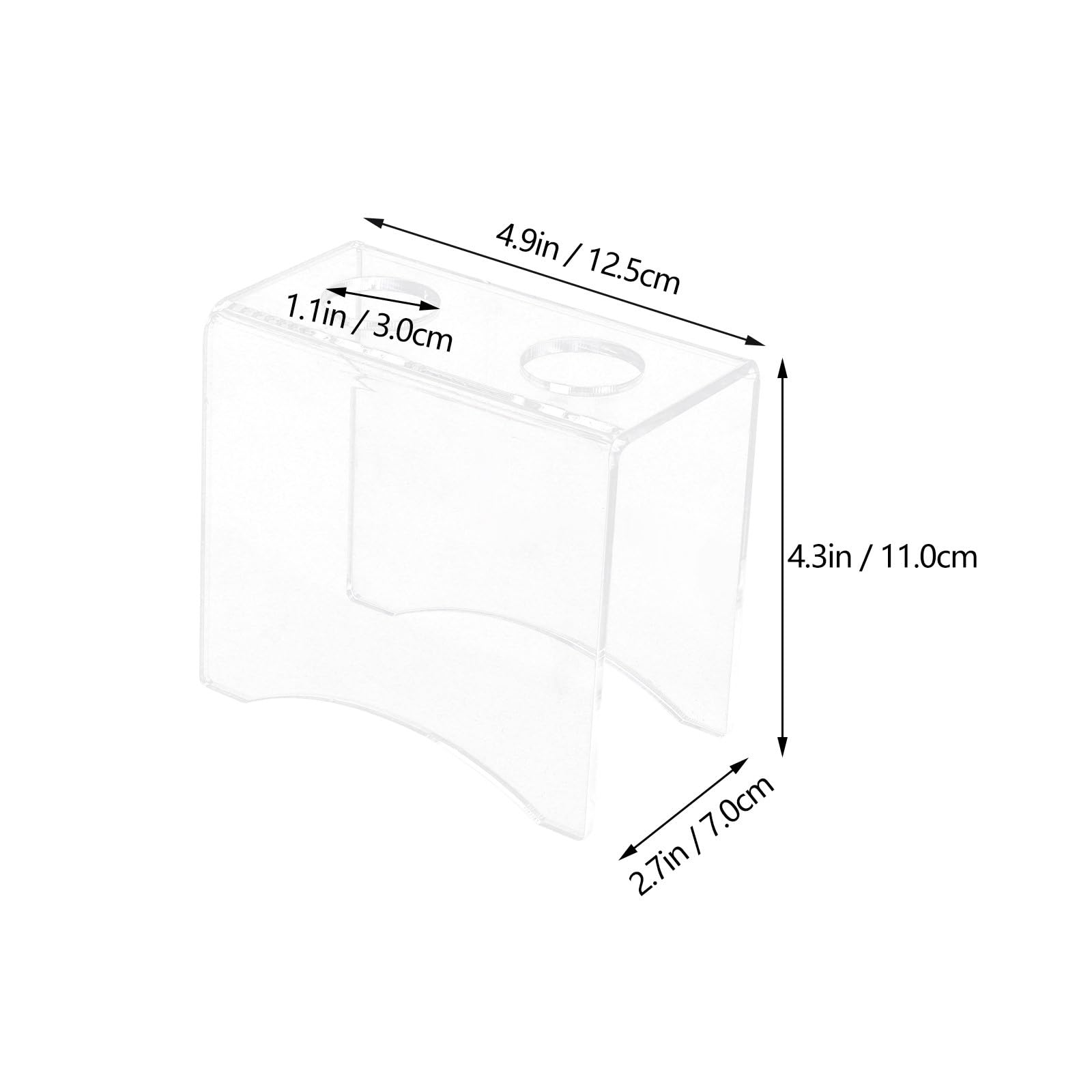UPKOCH Clear Acrylic Ice Cream Cone Holder - 2 Hole Food Display Stand for Sushi Rolls, Desserts & Party Snacks - Perfect for Birthday, Wedding & Anniversary Celebrations (Kitchen & Buffet Serving Essential)