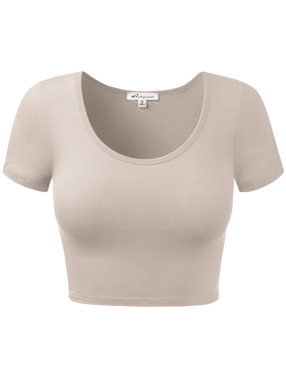 Women's Cotton Scoop Neck Crop Top - Short Sleeve Basic Casual Shirt for Summer, Workout & Everyday Wear | Perfect for Layering, Yoga & Street Style