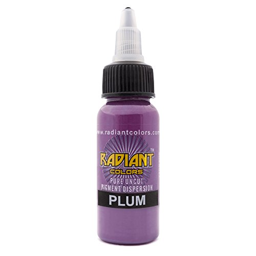 Professional Vegan Tattoo Ink Set - Radiant Colors, 1/2 oz (Half Ounce) Plum Pigment - Safe for All Skin Types, Long-Lasting & Vibrant - Perfect for Tattoo Artists, Body Art Enthusiasts & Professional Studios
