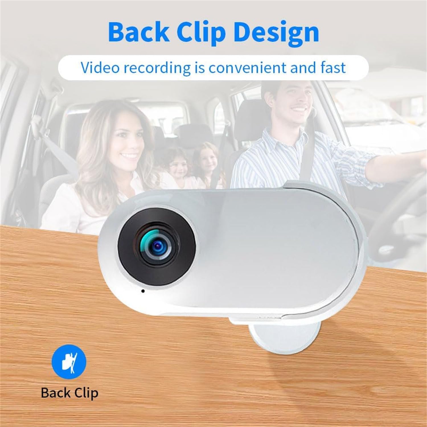 Ashopfun HD 1080P Thumb Motion Sports Camera - Clip-On Mini Action Camera with Screen, Waterproof, Supports Photo/Video/Playback Loop - Perfect for Cycling, Skiing, Surfing & Outdoor Adventures
