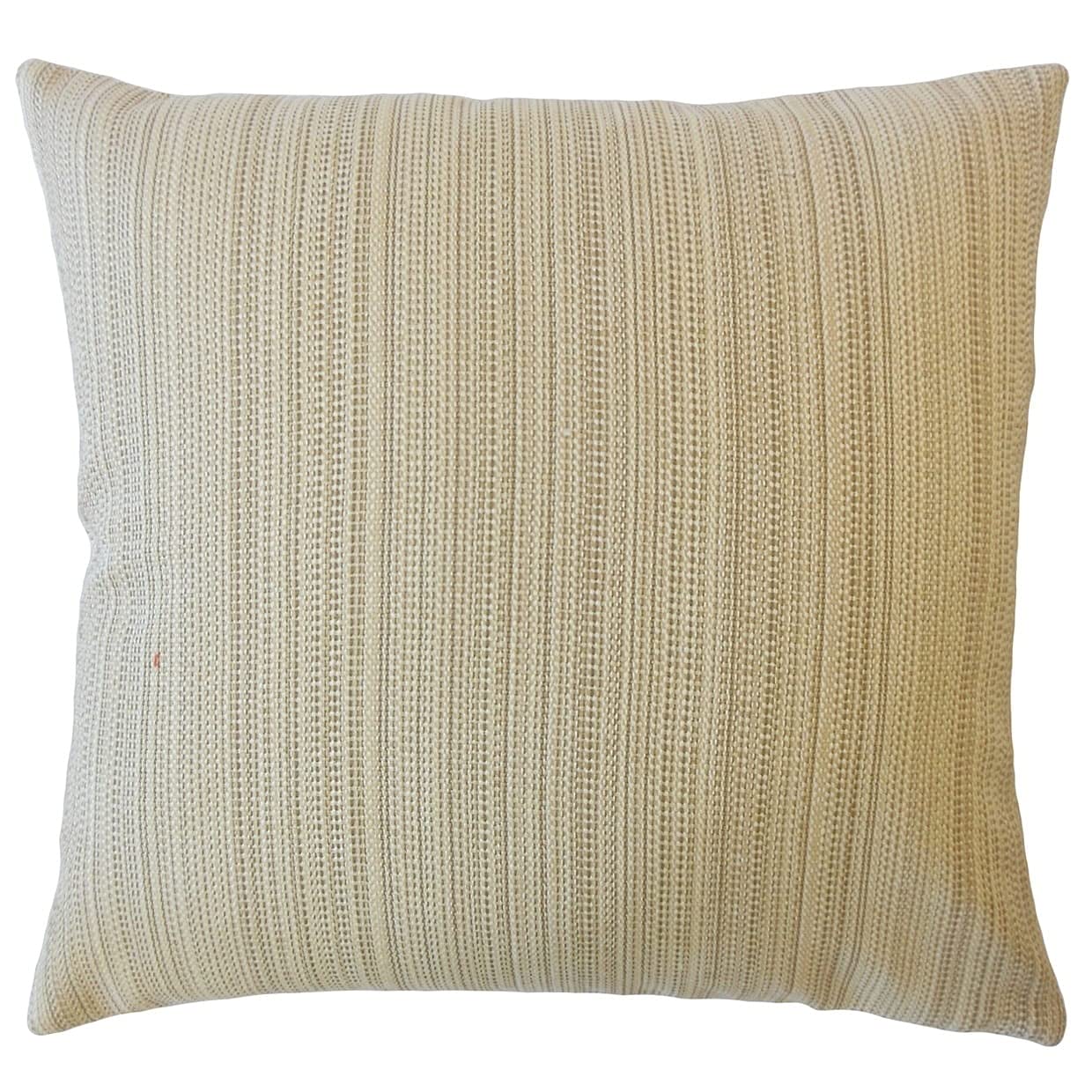 Sabri Striped Down Filled Throw Pillow 24x24 - Soft Seagrass Decorative Cushion for Sofa, Bed & Living Room - Premium Home Decor Accent Pillow