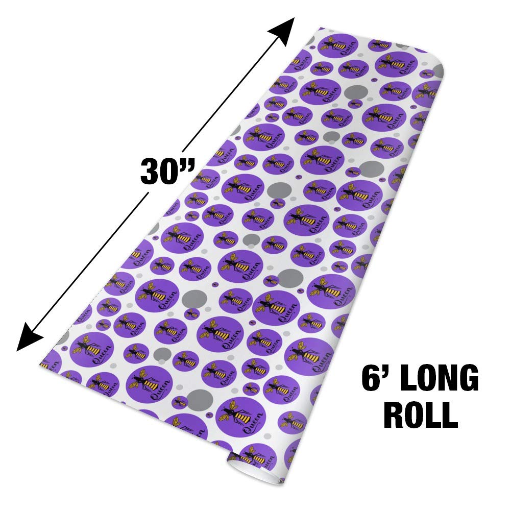 Queen Bee Gift Wrap Wrapping Paper Roll - 15