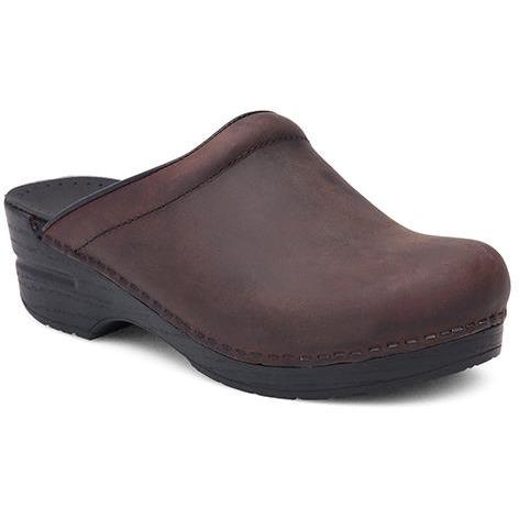 DANSKO SONJA Women's Clogs - Comfortable Slip-Resistant Work Shoes in Antique Brown for Nurses, Chefs & Professionals