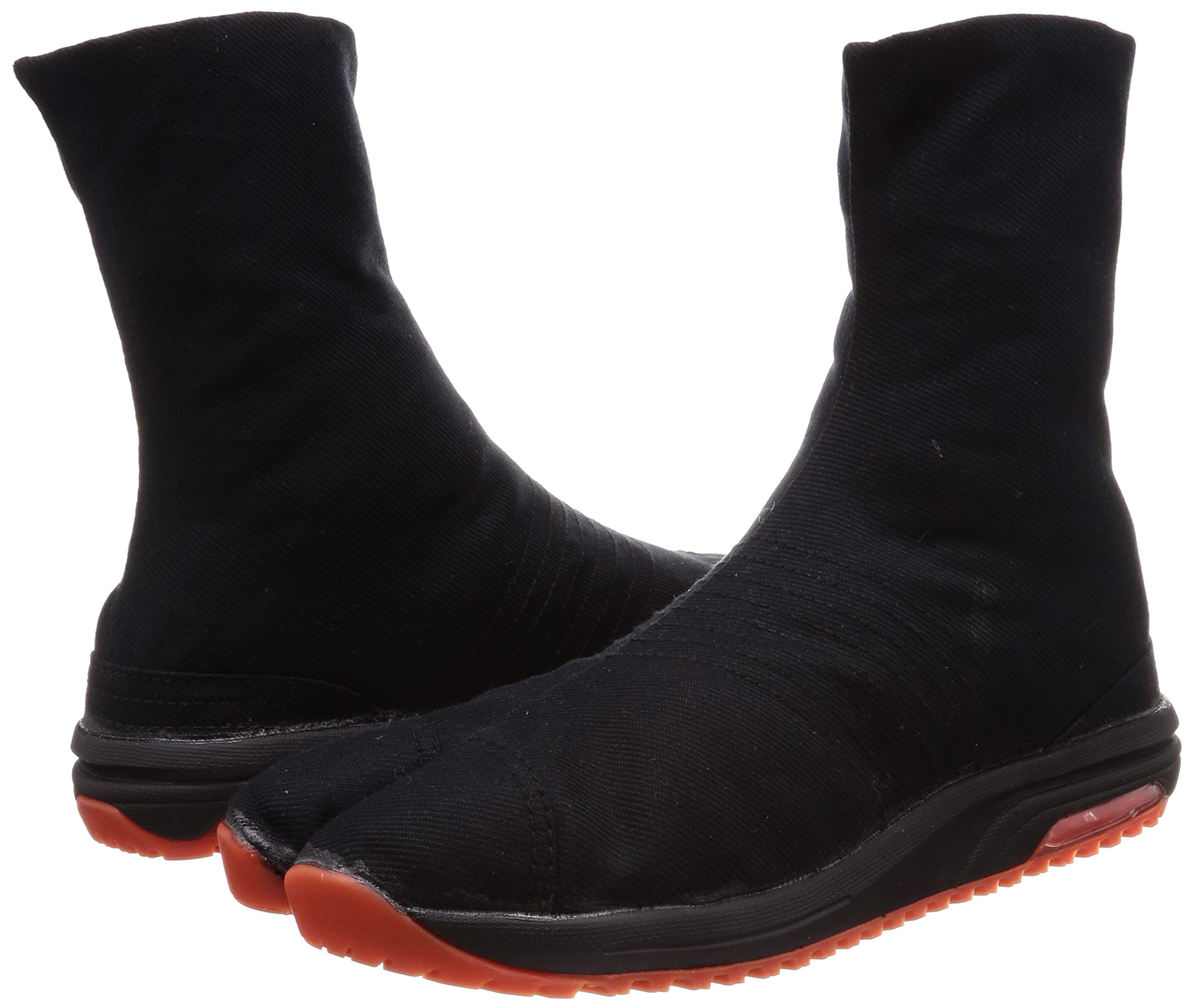 Marugo Japanese Cushioned Tabi Shoes - Air Jog V Comfort Toe Boots with 6 Adjustable Clasps (Short Version) for Martial Arts, Cosplay & Casual Wear