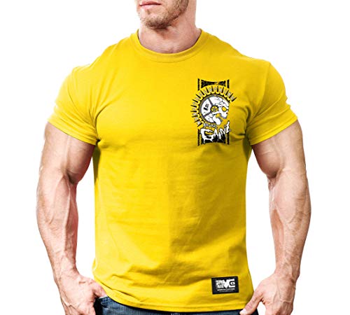 Yellow Tee W/ Bk-wt Art