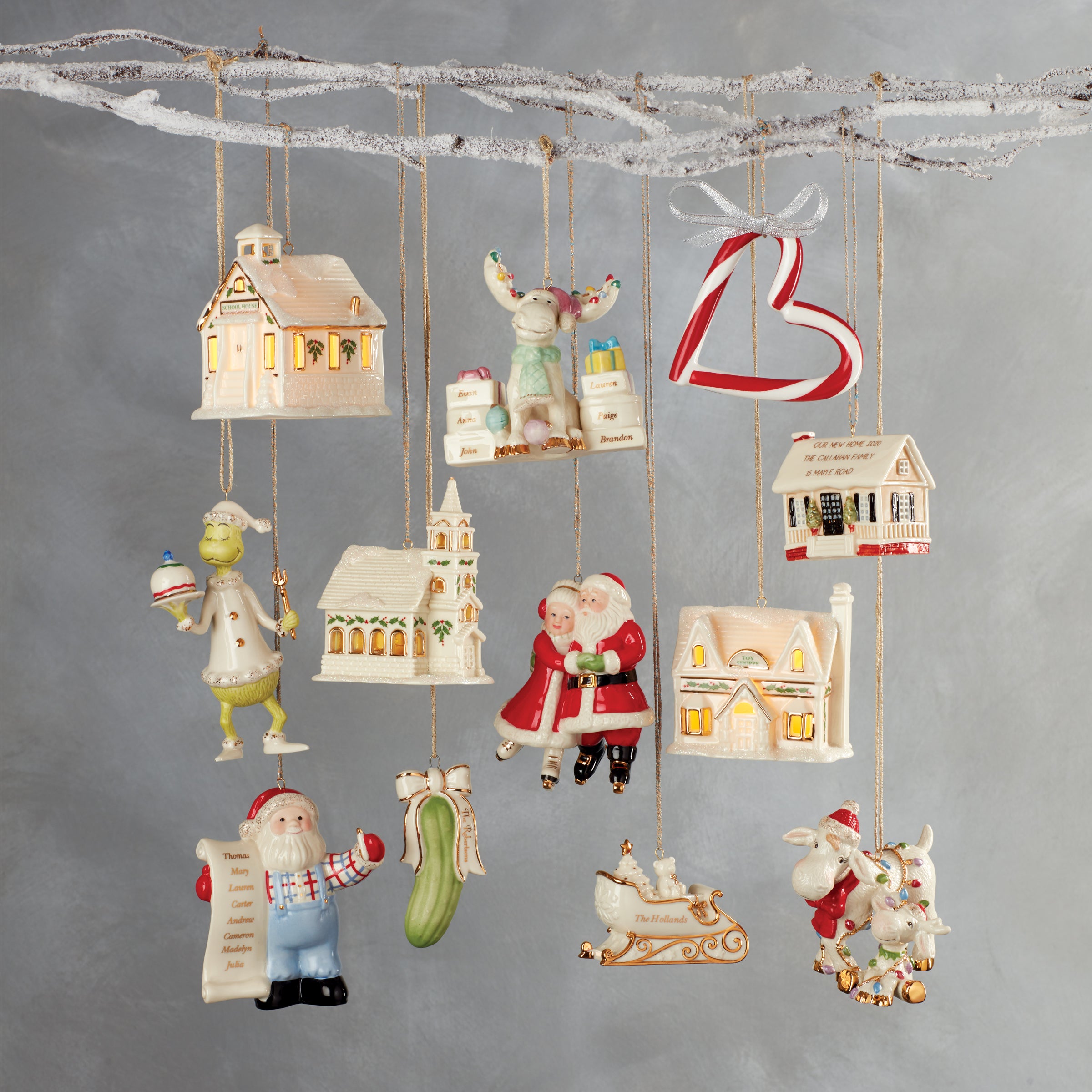 Christmas Village School Lighted Ornament - Miniature Holiday Decor for Christmas Tree, Home & Office Decorations - Perfect for Festive Holiday Displays & Winter Village Scenes