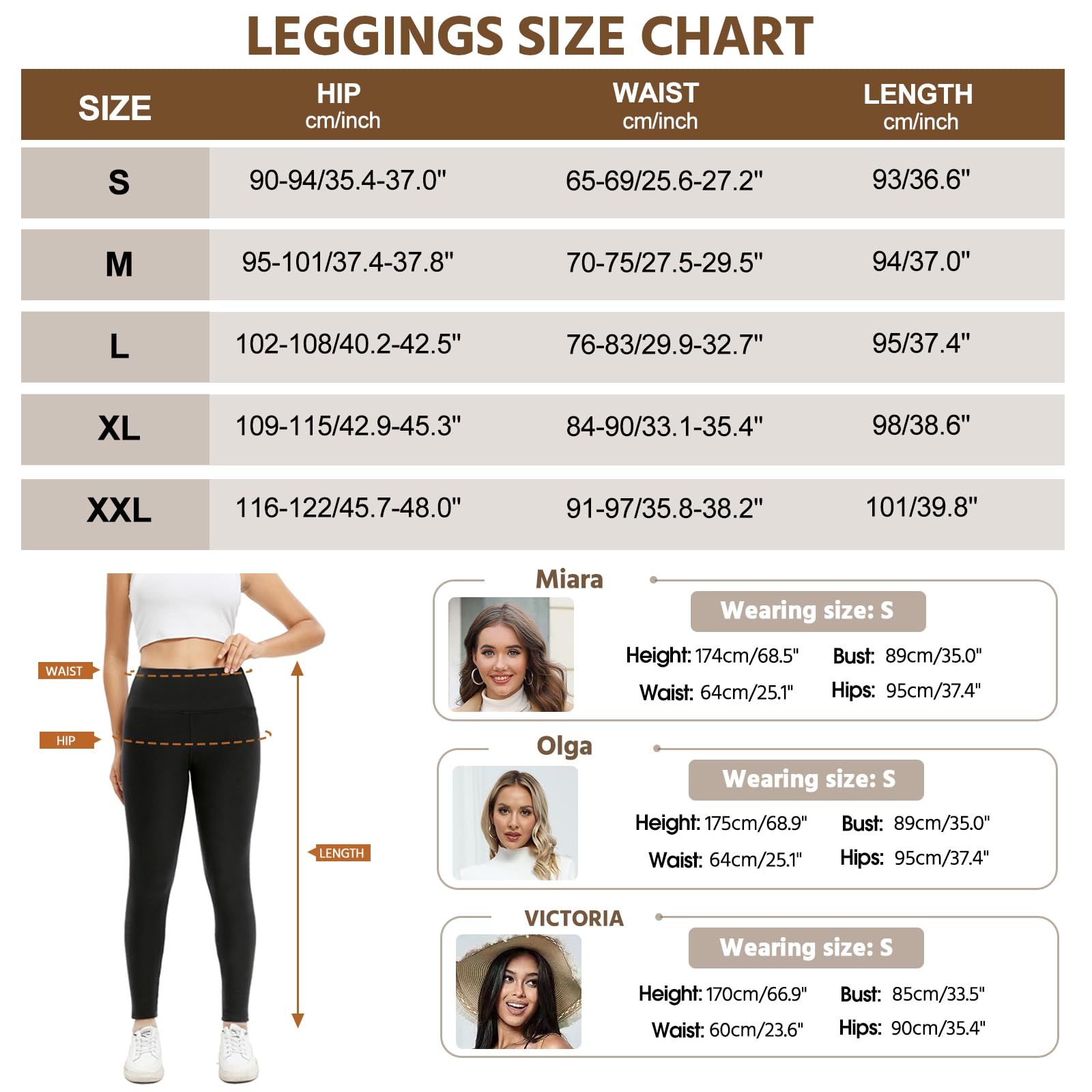 Voqeen Fleece Lined Leggings for Women - High Waisted Thick Winter Pants with Sherpa Lining, Soft Thermal Tummy Control Stretchy Warm Leggings - Perfect for Yoga, Running, Workout & Casual Outfits