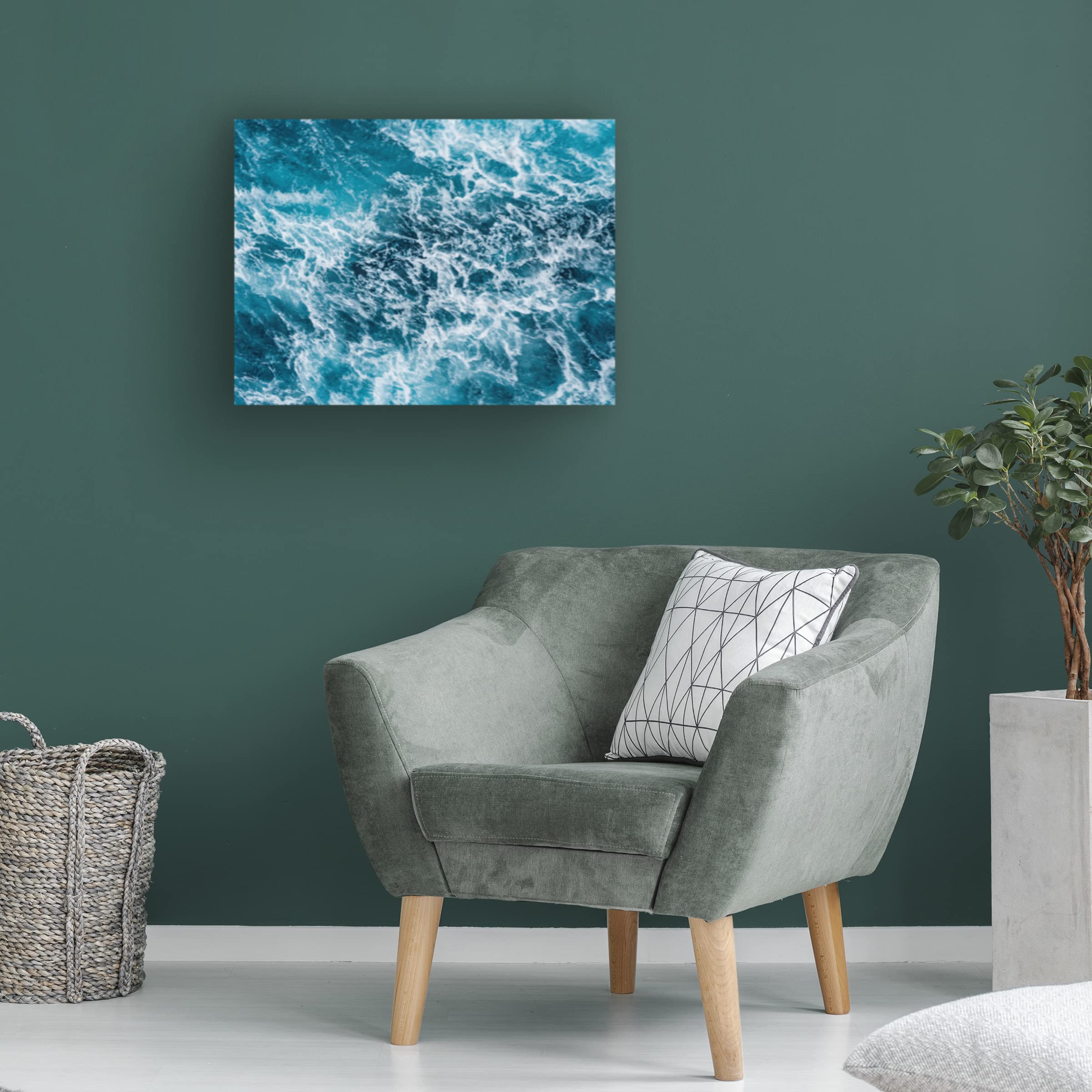 Trademark Fine Art 'Turbulent Tasman Sea IV' Canvas Wall Art Print by Eva Bane - Ocean Wave Painting for Coastal Home Decor, Living Room & Office