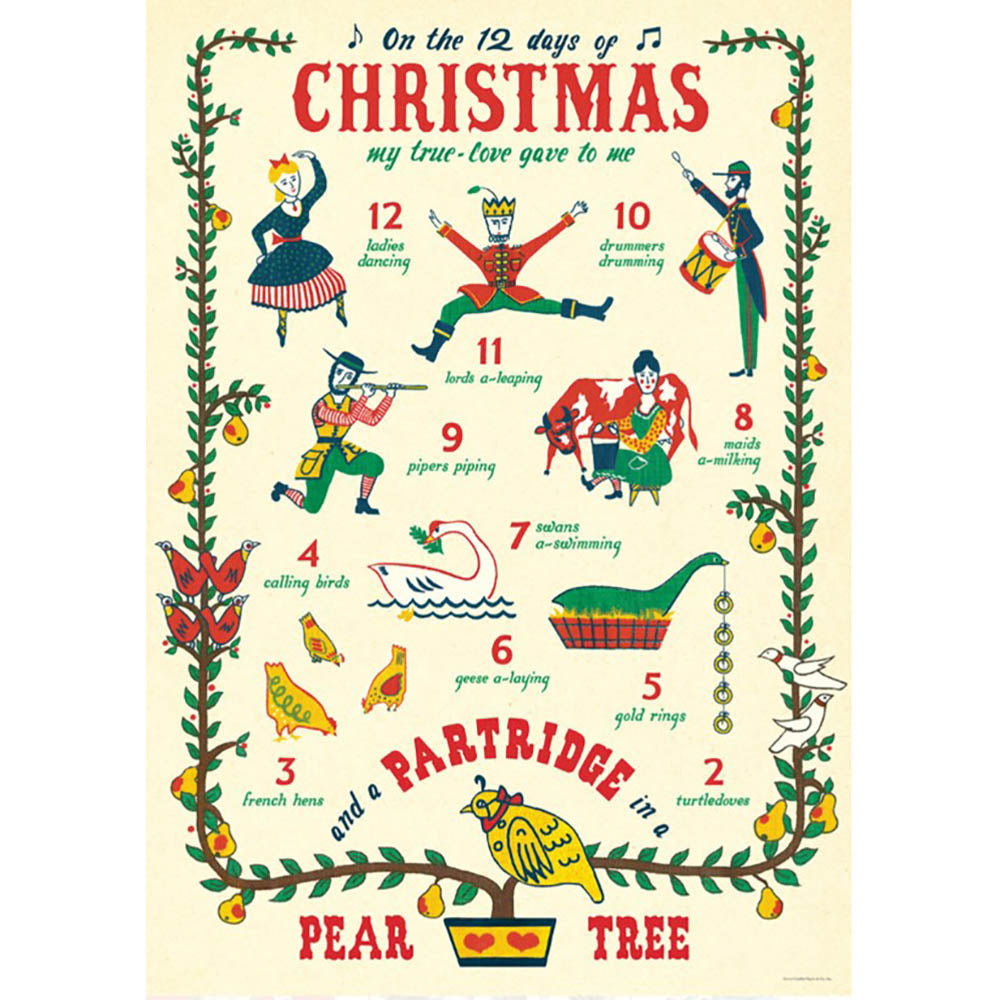 Twelve Days of Christmas 500-Piece Jigsaw Puzzle – Fun Holiday Activity for Family & Friends