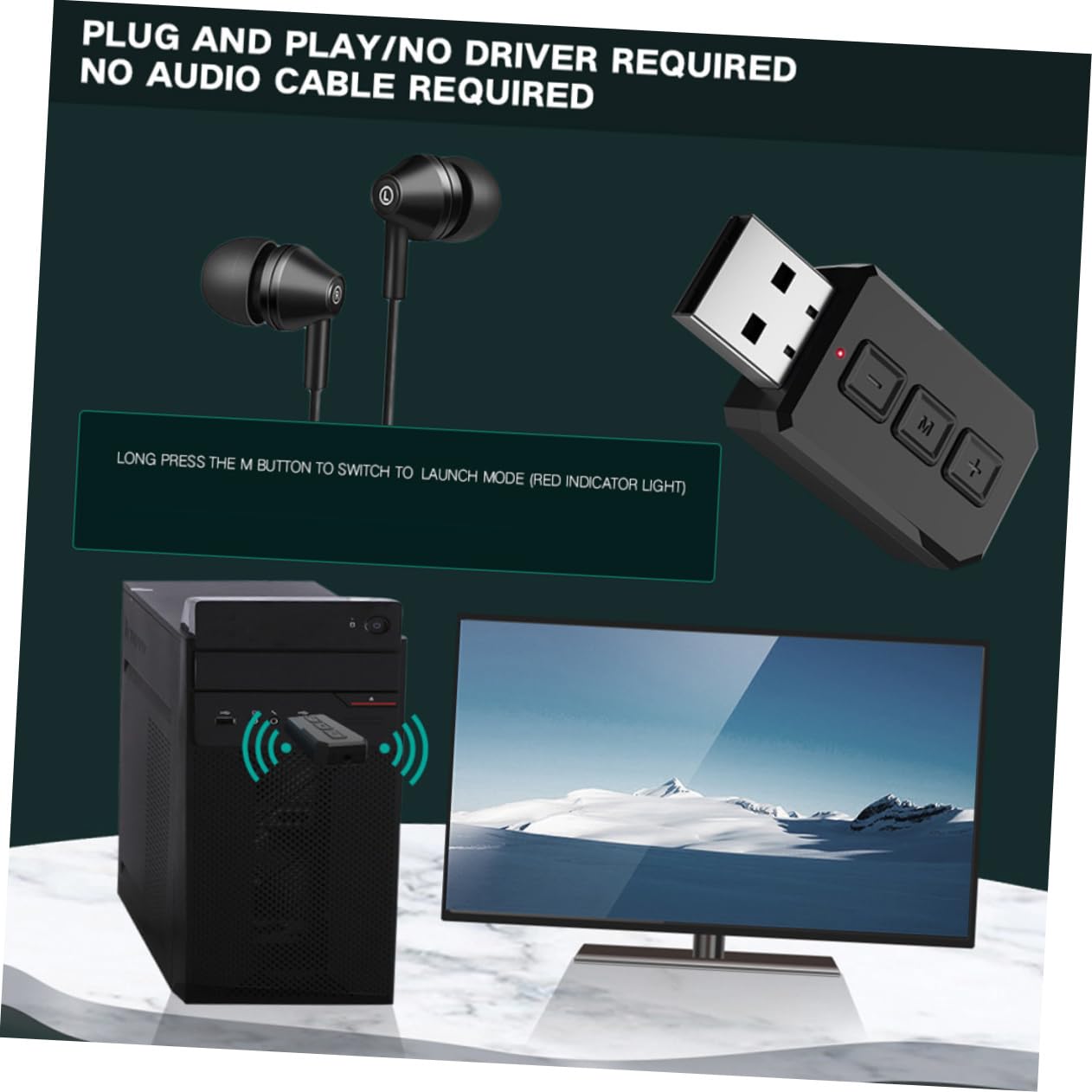 OSALADI Wireless CarPlay Adapter 2-Pack - USB to Wireless Transmitter for CarPlay, USB Headsets & Audio Devices | Perfect for Hands-Free Driving & Wireless Audio Streaming