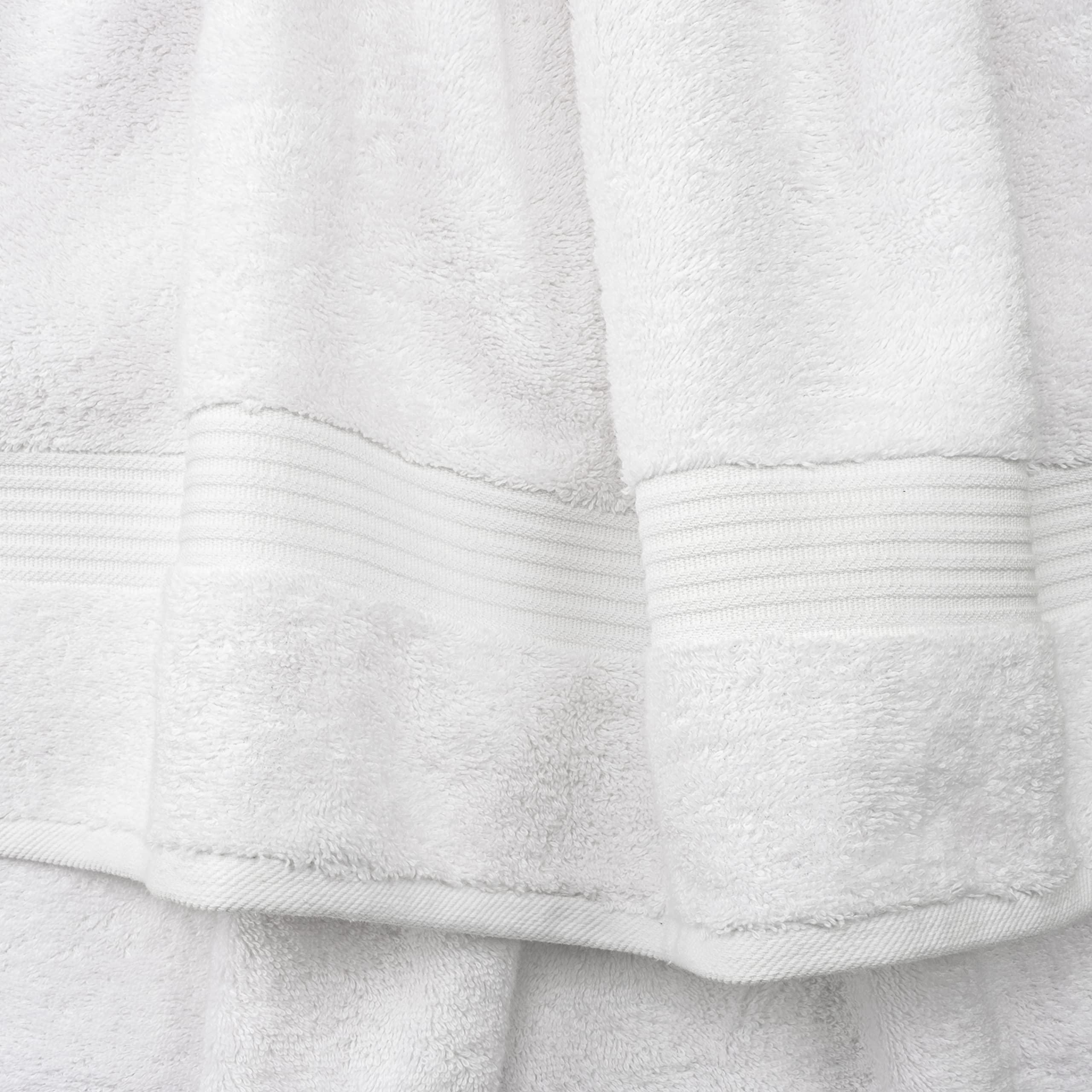 Premium 6-Piece 100% Cotton Turkish Bath Towel Set - Ultra Soft & Absorbent - Includes 2 Bath Towels, 2 Hand Towels & 2 Washcloths - Perfect for Spa, Beach & Luxury Bathroom Experience (White)