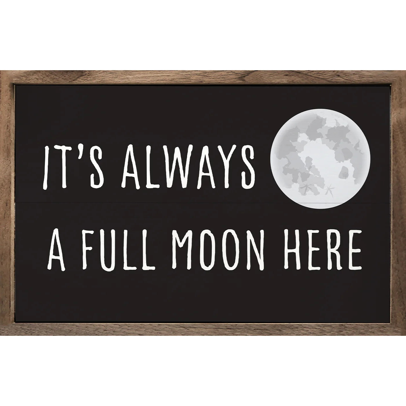 Full Moon Wood Framed Print - Nature Wall Art Decor for Living Room, Bedroom & Office - Perfect Celestial Gift for Home & Office Decor